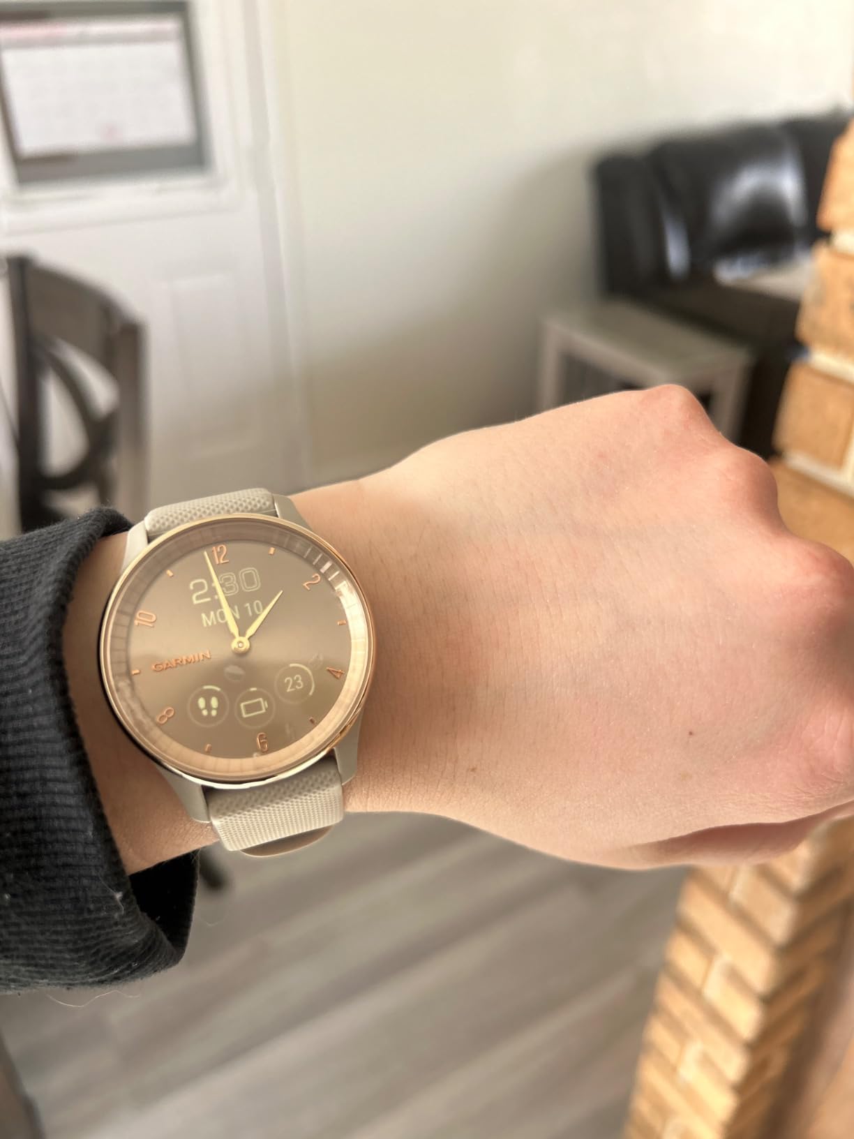 Garmin vívomove Trend, Stylish Hybrid Smartwatch, Long-Lasting Battery Life, Dynamic Watch Hands and Touchscreen Display, Mist Gray Customer Review Garmin vívomove Trend, Stylish Hybrid Smartwatch, Long-Lasting Battery Life, Dynamic Watch Hands and Touchscreen Display, Mist Gray - Customer Photo 2