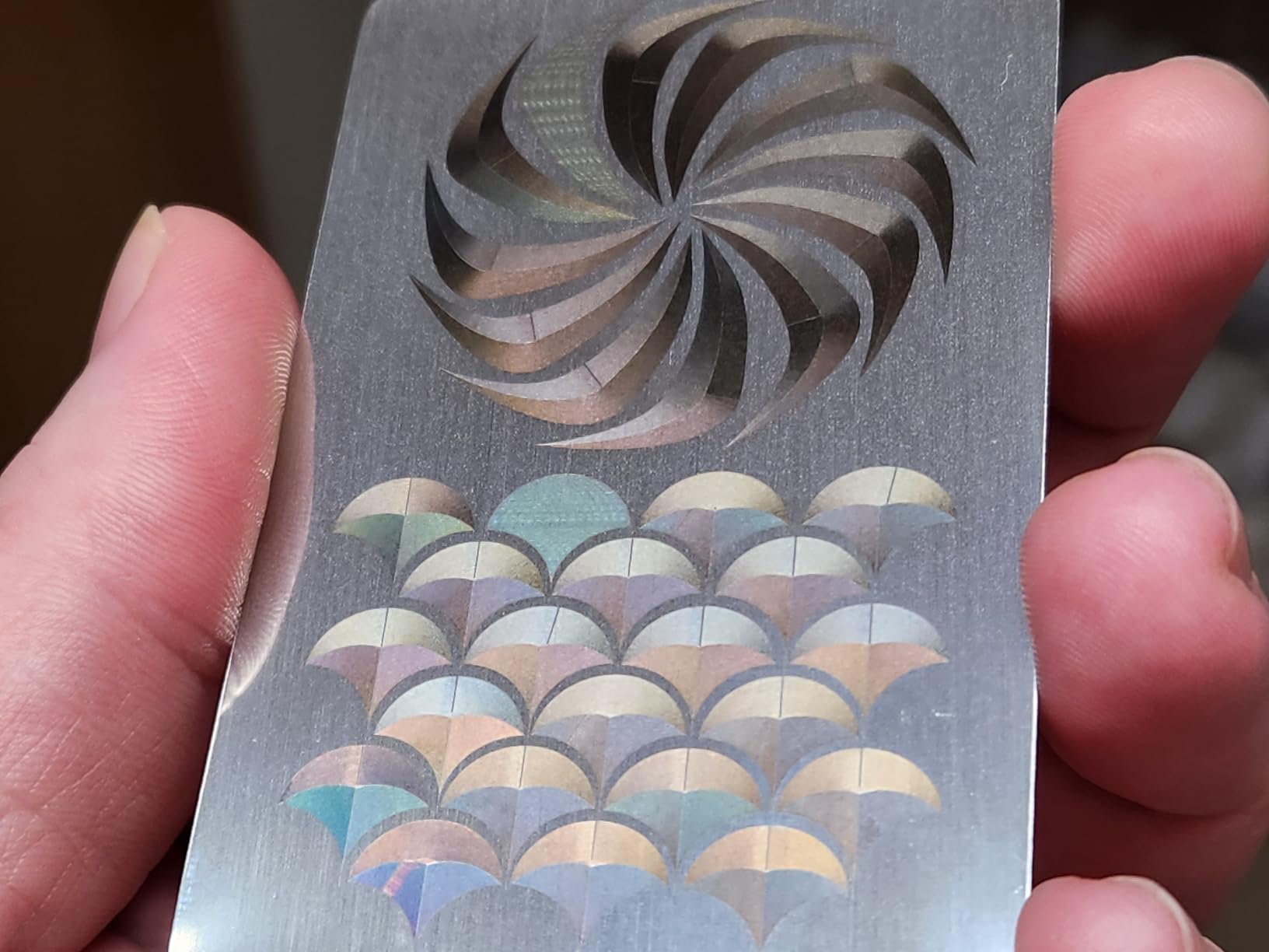 30 Pieces 304 Stainless Steel Metal Business Cards Blank Steel Laser Engraving Stainless Cards for House Office Customer DIY Gift Plate, 86 x 54 mm(0.8mm Thickness) - Customer Photo 2