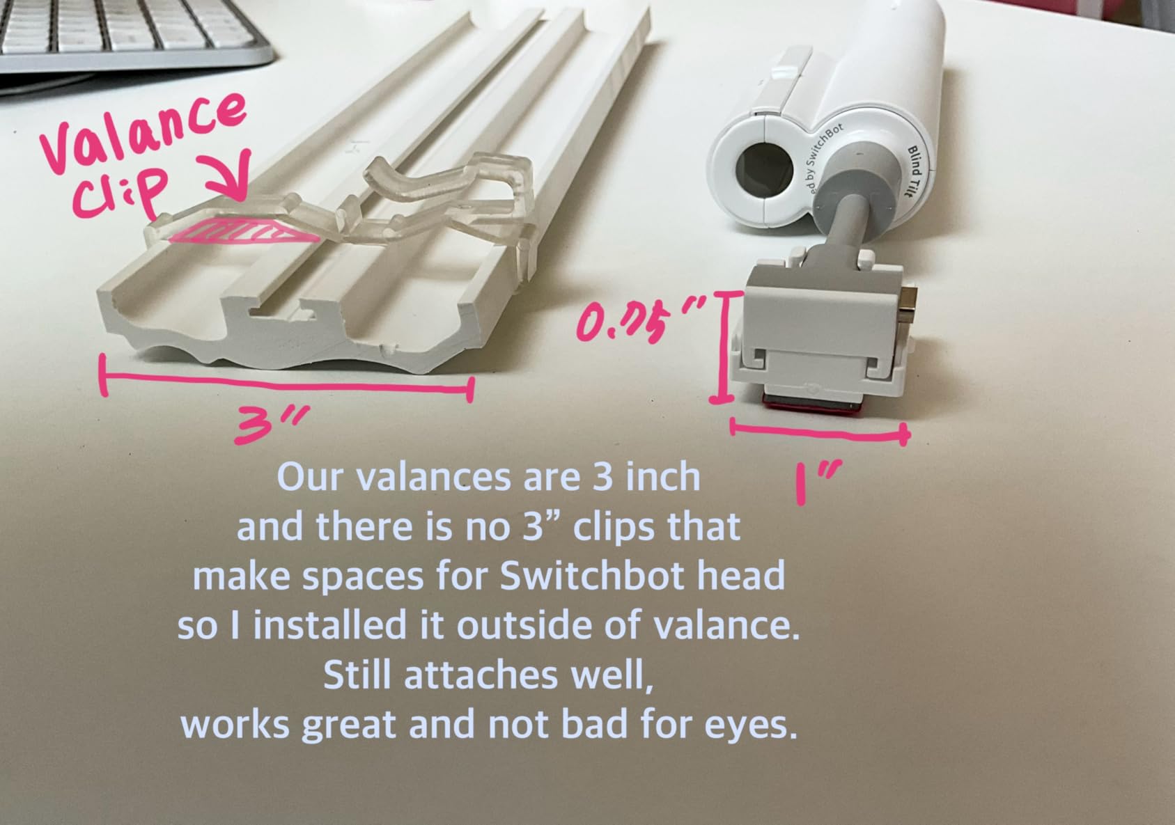 SwitchBot Smart Electric Motorized Blinds Kit - 3Pack with 2.4G WiFi Remote Control, Solar Powered, Compatible with Alexa, Google Home and Siri, Light Sensing Control, Unlimited Group Control - Customer Photo 1