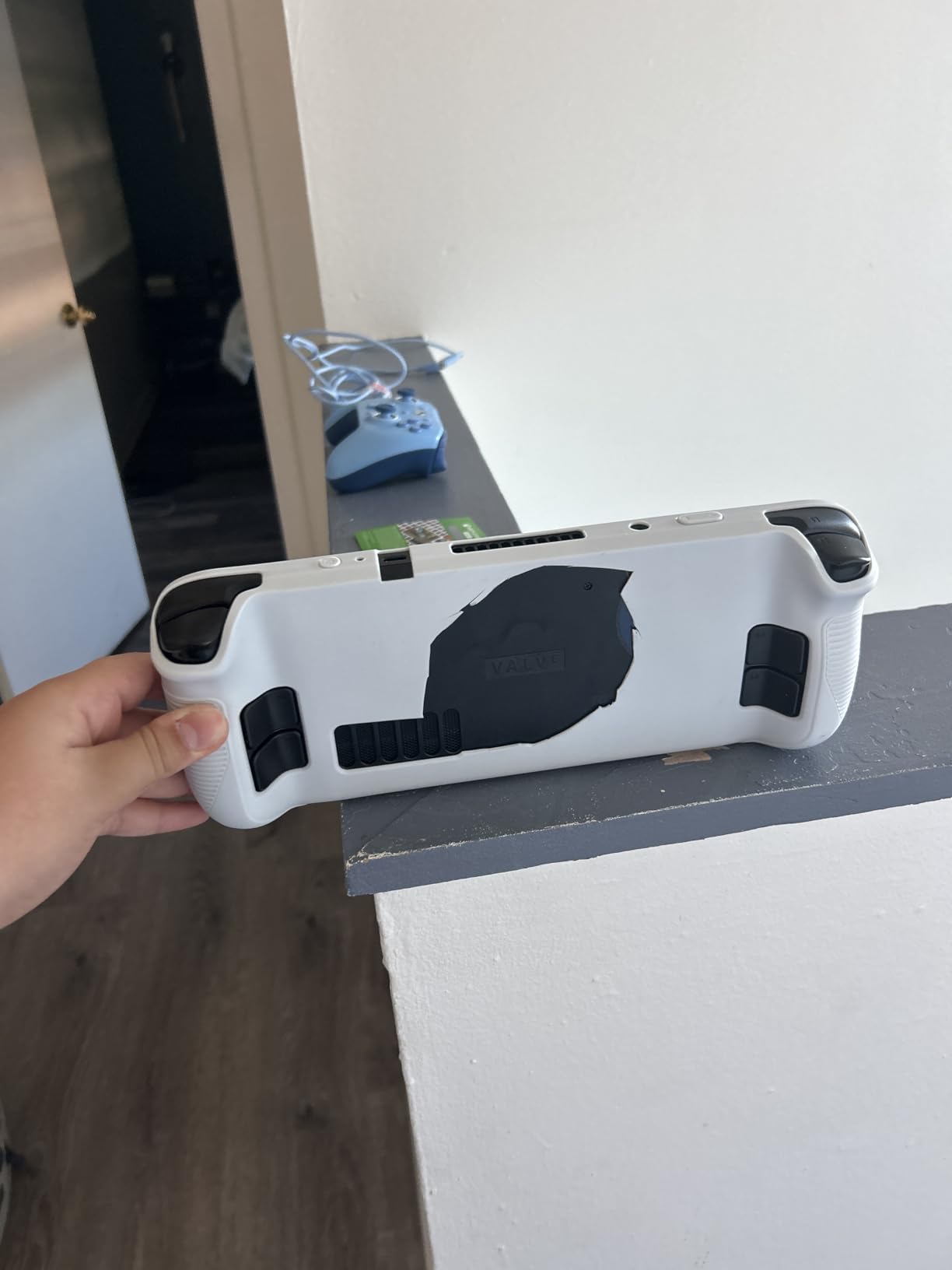 Syntech Protective Case Compatible with Steam Deck Accessories Console OLED/LCD, All-Round Protection with Non-Slip Thumb Grips, Silicone Cover for Enhanced Fit and Alignment-Gray Customer Review Syntech Protective Case Compatible with Steam Deck Accessories Console OLED/LCD, All-Round Protection with Non-Slip Thumb Grips, Silicone Cover for Enhanced Fit and Alignment-Gray - Customer Photo 2