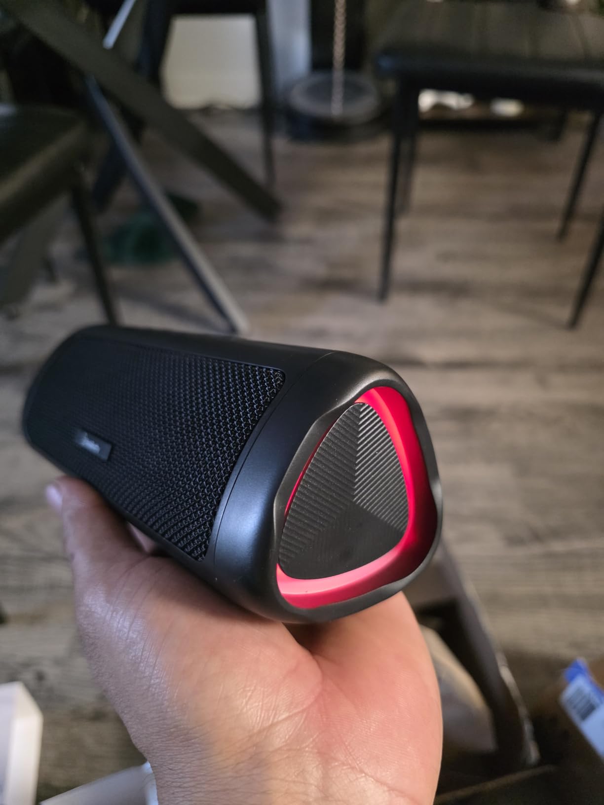 Bluetooth Speaker Stocking Stuffers for Men Women Teens Boys Girls: Portable Wireless, IPX5 Waterproof, White Elephant Gifts for Adults, Up to 20H Playtime, TWS Pair, for Home/Party/Outdoor (Black) - Customer Photo 2