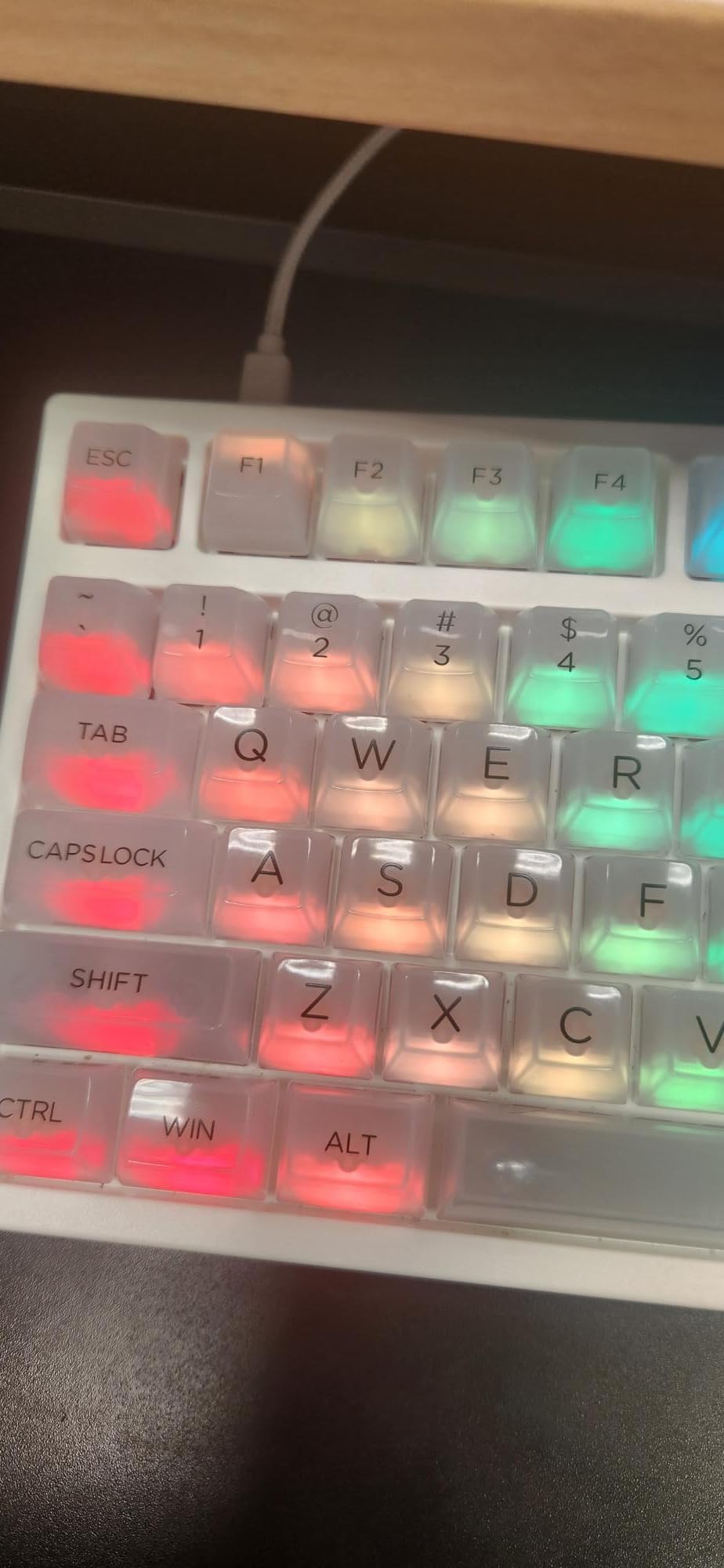 GK GAMAKAY TK75 V2 75% Silent Mechanical Keyboard with TFT Screen, Hot Swap RGB Bluetooth 5.0/2.4GHz Wireless/USB-C Wired PBT Cherry Profile Keycaps Gaming Keyboard (GamaKay Pegasus Switch) - Customer Photo 3