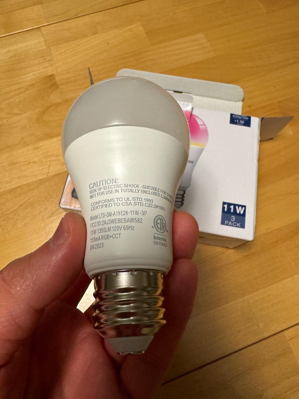 Lightinginside Smart Light Bulbs 100W Equiv., 1350LM 11W Smart Bulb Works with Alexa/Google Home/Smart Life, A19 E26 RGBCW Color Changing, No Hub Required, 2.4G WiFi Bluetooth Bulb, ETL Listed, 4PCS - Customer Photo 1