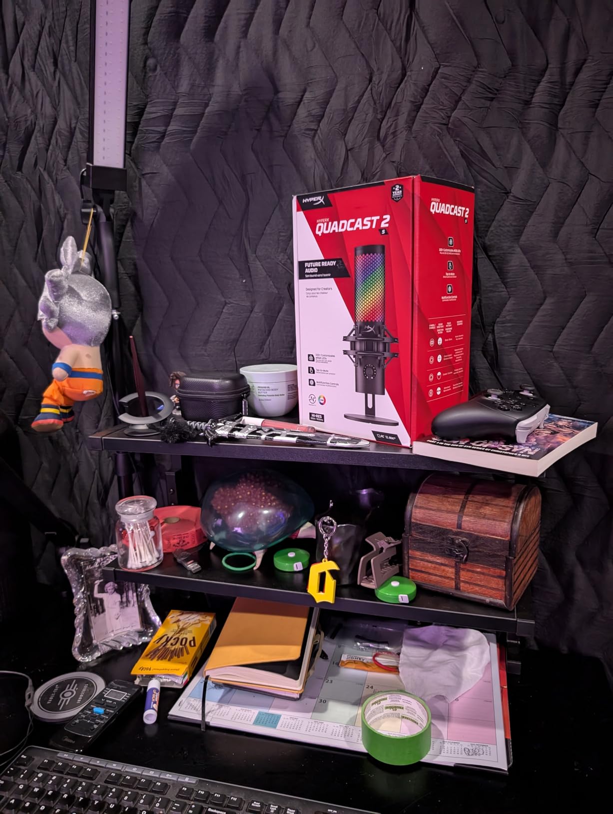 VIVO Clamp-on 13 inch Above or Below Desk 2-Tier Shelving Unit for Table Accessories, Gaming Devices, and More, Storage Tray, Desktop Organizer, Black, STAND-SHELF2C Customer Review VIVO Clamp-on 13 inch Above or Below Desk 2-Tier Shelving Unit for Table Accessories, Gaming Devices, and More, Storage Tray, Desktop Organizer, Black, STAND-SHELF2C - Customer Photo 1