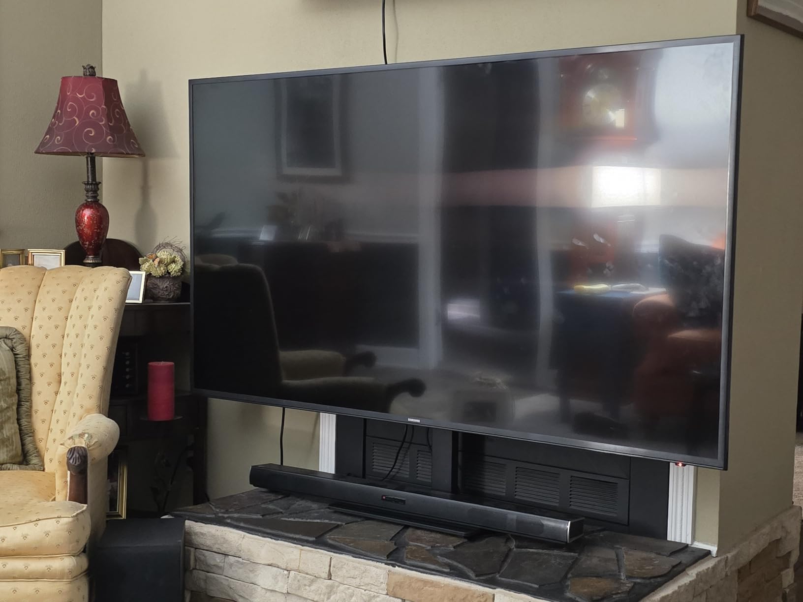 Perlegear Universal Swivel TV Stand Base for 32–70 inch TVs, Height Adjustable Table Top TV Stand Mount with Tilt, Tempered Glass Base, Holds up to 88 lbs, Max VESA 400x400mm, PGTVS26 - Customer Photo 1