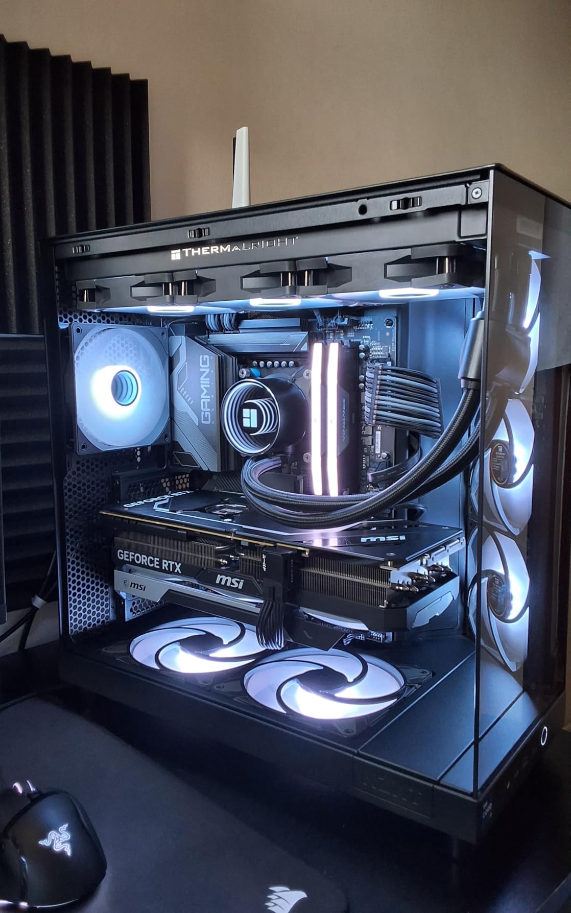 AsiaHorse 16AWG PSU Cable Extension Sleeved Custom Mod GPU PC Audio Video Power Supply Soft Braided Cables with Two Color Comb Kit 24P/8P to 6+2P/ 8P to 4+4P 30CM - Customer Photo 4