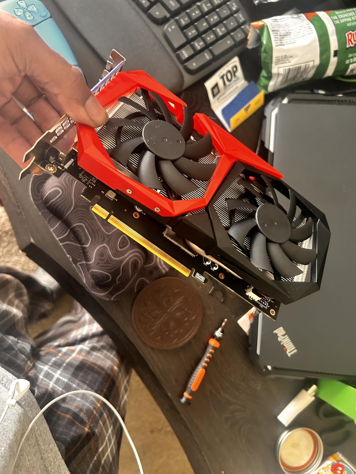 GeForce GTX 1660 Super 6GB Graphics Cards, GDRR6 192Bit PCIE 3.0X16 Computer Gaming Gpu, Dual Freeze Fans Video Card with HDMI/DP/DVI Ports Support 4K and 8K HD Customer Review GeForce GTX 1660 Super 6GB Graphics Cards, GDRR6 192Bit PCIE 3.0X16 Computer Gaming Gpu, Dual Freeze Fans Video Card with HDMI/DP/DVI Ports Support 4K and 8K HD - Customer Photo 5