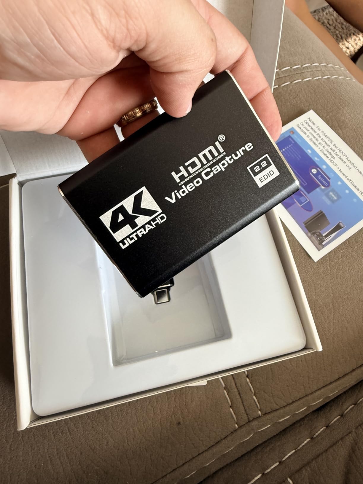 4K HDMI Capture Card for Streaming, Full HD 1080P 60FPS USB Cam Link Game Audio Video Capture Card Nintendo Switch/PS5/3ds/Xbox/PS4 - Customer Photo 2