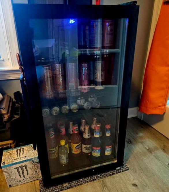 Tylza Outdoor Refrigerator 24 Inch Wide, Stainless Steel Beverage Refrigerator 176 Can for Undercounter Built-in or Freestanding, for Home and Patio, Water Proof, Fast Cooling, Low Noise, 37-65 °F - Customer Photo 1