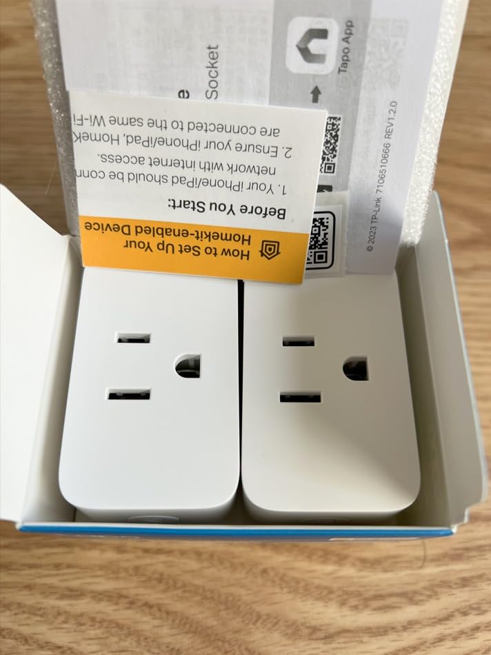 TP-Link Tapo Matter Supported Smart Plug Mini, Compact Design, 15A/1800W Max, Super Easy Setup, Works with Apple Home, Alexa & Google Home, UL Certified, 2.4G Wi-Fi Only, White, Tapo P125M(3-Pack) - Customer Photo 2