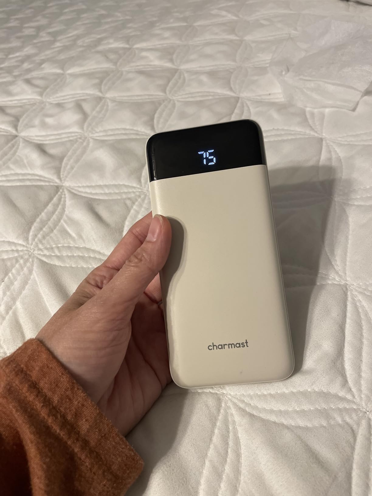 charmast Portable Charger with Built in Cables, Power Bank with Cords Wires, Slim 10000mAh Travel Battery Pack 6 Outputs 3 Inputs 3A Fast Charging for Samsung Google Pixel LG Moto iPhone iPad - Customer Photo 1