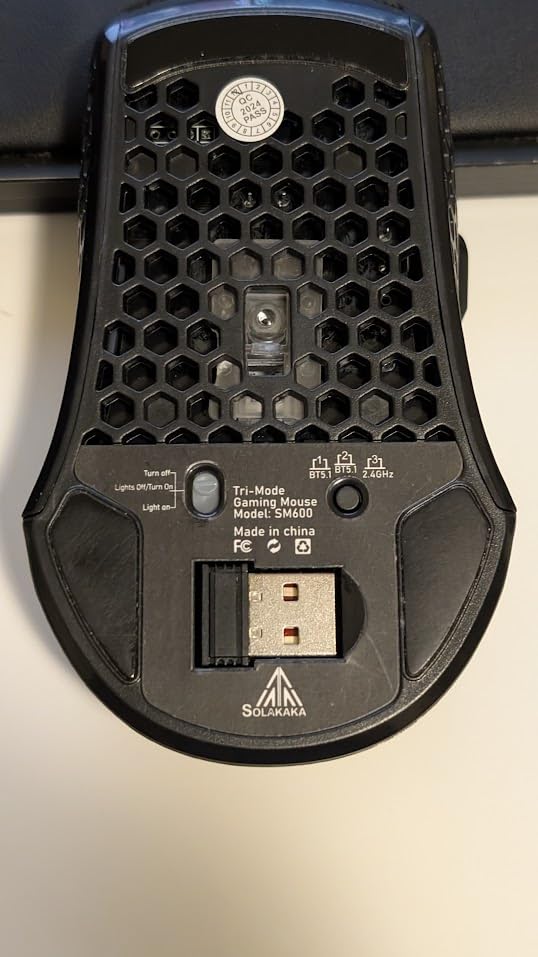 SOLAKAKA SM600 White Wireless Gaming Mouse,Tri-Modes BT5.1/Type-C Wired/2.4G Wireless Mouse with 2 Side Buttons, Programmable Macro Gamer Mouse with RGB Light for Laptop/PC/Mac Customer Review SOLAKAKA SM600 White Wireless Gaming Mouse,Tri-Modes BT5.1/Type-C Wired/2.4G Wireless Mouse with 2 Side Buttons, Programmable Macro Gamer Mouse with RGB Light for Laptop/PC/Mac - Customer Photo 4