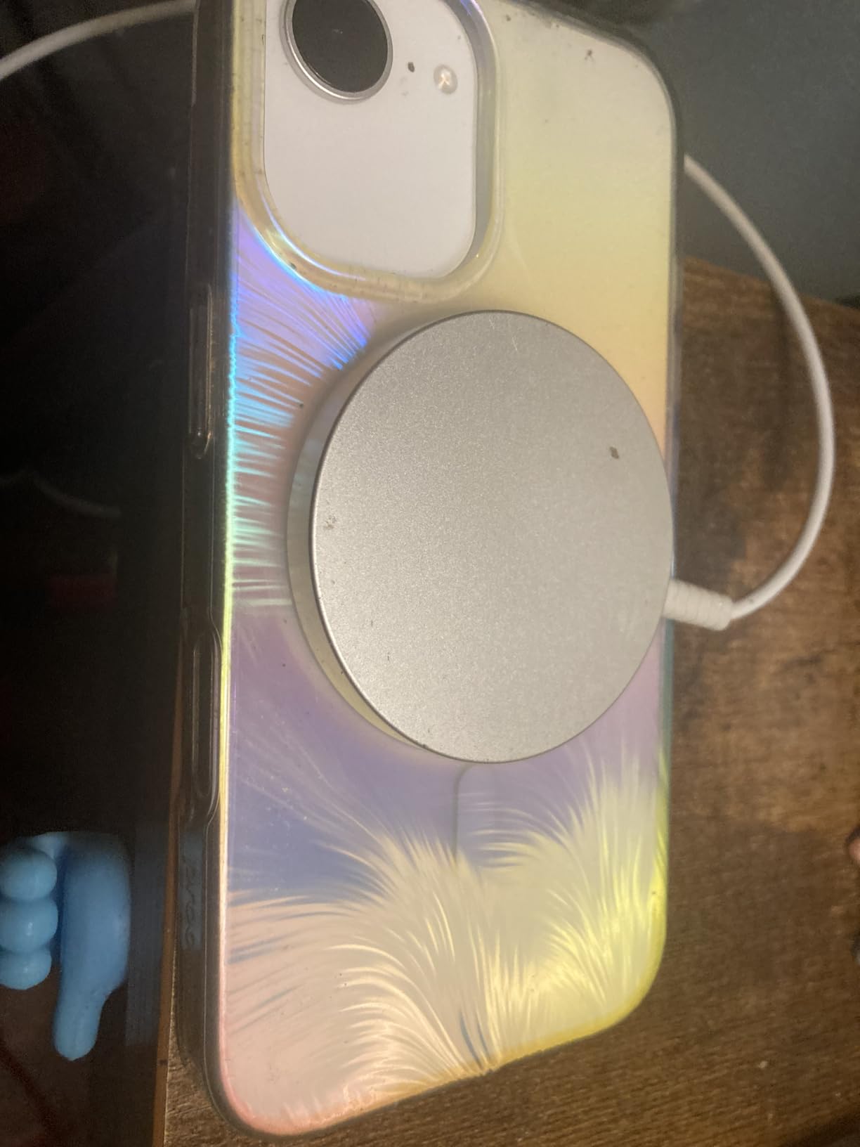 for MagSafe Charger: Magnetic Wireless Charging Pad for iPhone 17 16 15 14 13 12 Series & AirPods 4-2 Pro, Strong Magnet, Aluminum Alloy, USB-C/A Ports, Ultra-Thin & Portable, Ideal for Desk & Bedside - Customer Photo 1