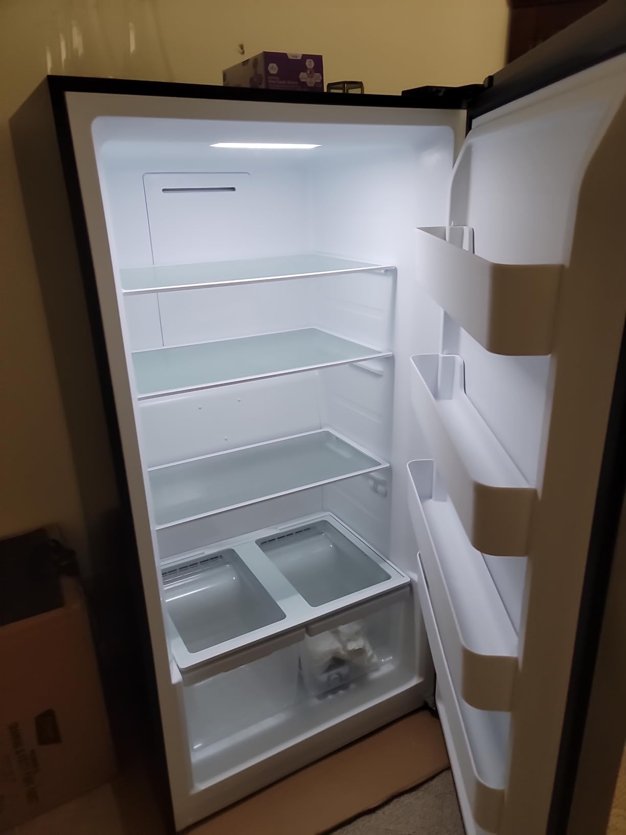 SMETA Upright Freezer 18 Cu ft Convertible Freezers Refrigerator, Garage Ready Stand Up Frost-Free Freeerless Fridge with Tempered Glass Shelves SS - Customer Photo 1