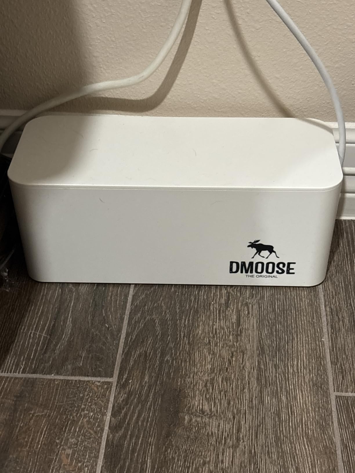 DMoose Cable Management Box - 2 Pack Medium & Large Cord Organizer for Desk & Floor, Cable Organizer Box for Child & Pet - Cable Box Hider for Tidy Office & Home, Power Strip Cover (Black - Pack of 2) Customer Review DMoose Cable Management Box - 2 Pack Medium & Large Cord Organizer for Desk & Floor, Cable Organizer Box for Child & Pet - Cable Box Hider for Tidy Office & Home, Power Strip Cover (Black - Pack of 2) - Customer Photo 1
