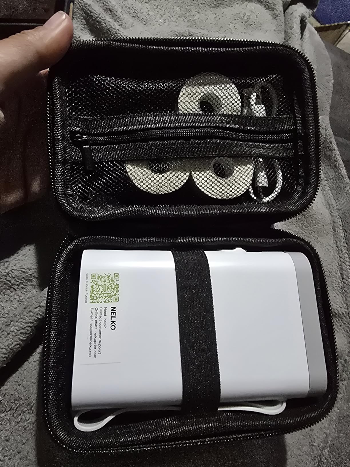 Nelko Label Maker Machine with Tape, P21 Bluetooth Label Printer, Wireless Mini Label Makers with Multiple Templates for School Office Home, White - Customer Photo 1