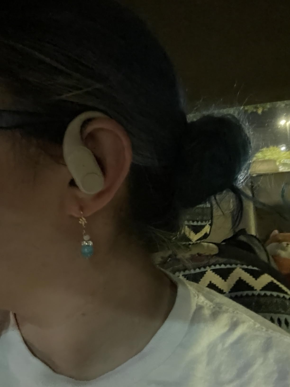 PocBuds Bluetooth Headphones Wireless Earbuds 80hrs Playtime Wireless Charging Case Digital Display Sports Ear Buds with Earhook Deep Bass IPX7 Waterproof Over-Ear Earphones for TV Phone Laptop Black - Customer Photo 5