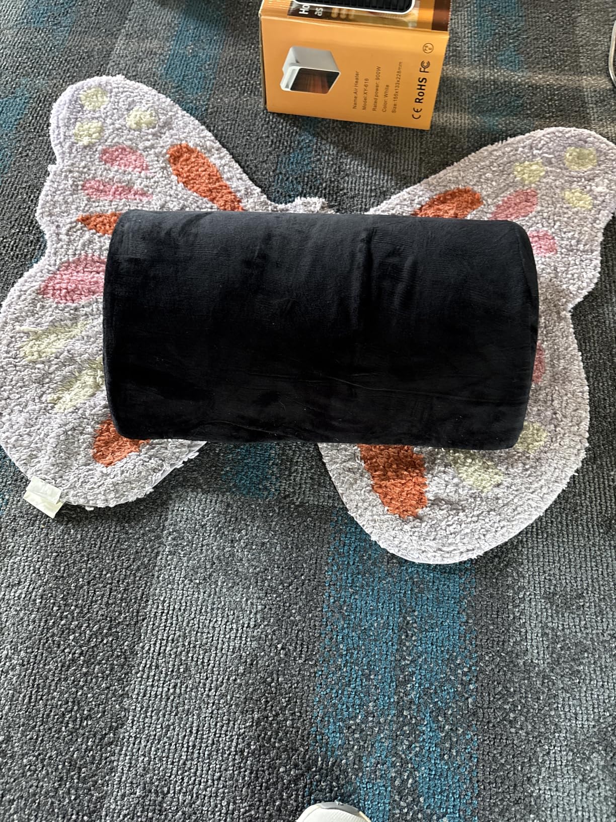 Foot Rest for Under Desk at Work,Office Desk Accessories with Soft Foam and Washable Removable Cover, Foot Stool for Office, Car, Home to Foot Support and Relax Ankles, Black - Customer Photo 2