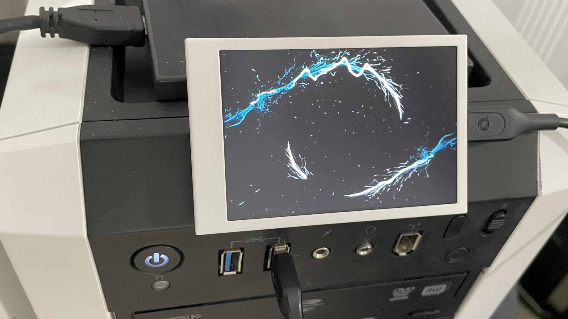 3.5In Computer Temp, Full View Display Small Screen Monitor for Aida64 Pc CPU Hard Disk Data Black (Black) - Customer Photo 2