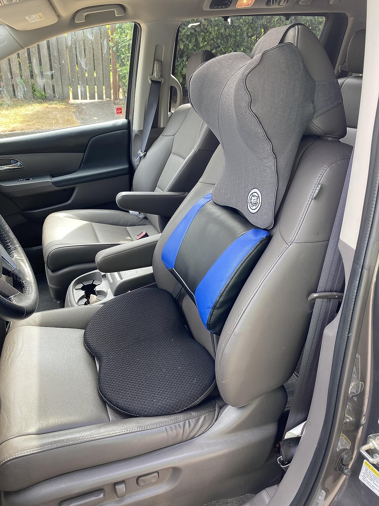 Car Neck Pillow for Driving Seat, Soft Memory Foam Headrest Pillow with Adjustable Strap and Removable Cover, Ergonomic Neck Support for Car, Office Chair, Gaming Chair – Black - Customer Photo 4