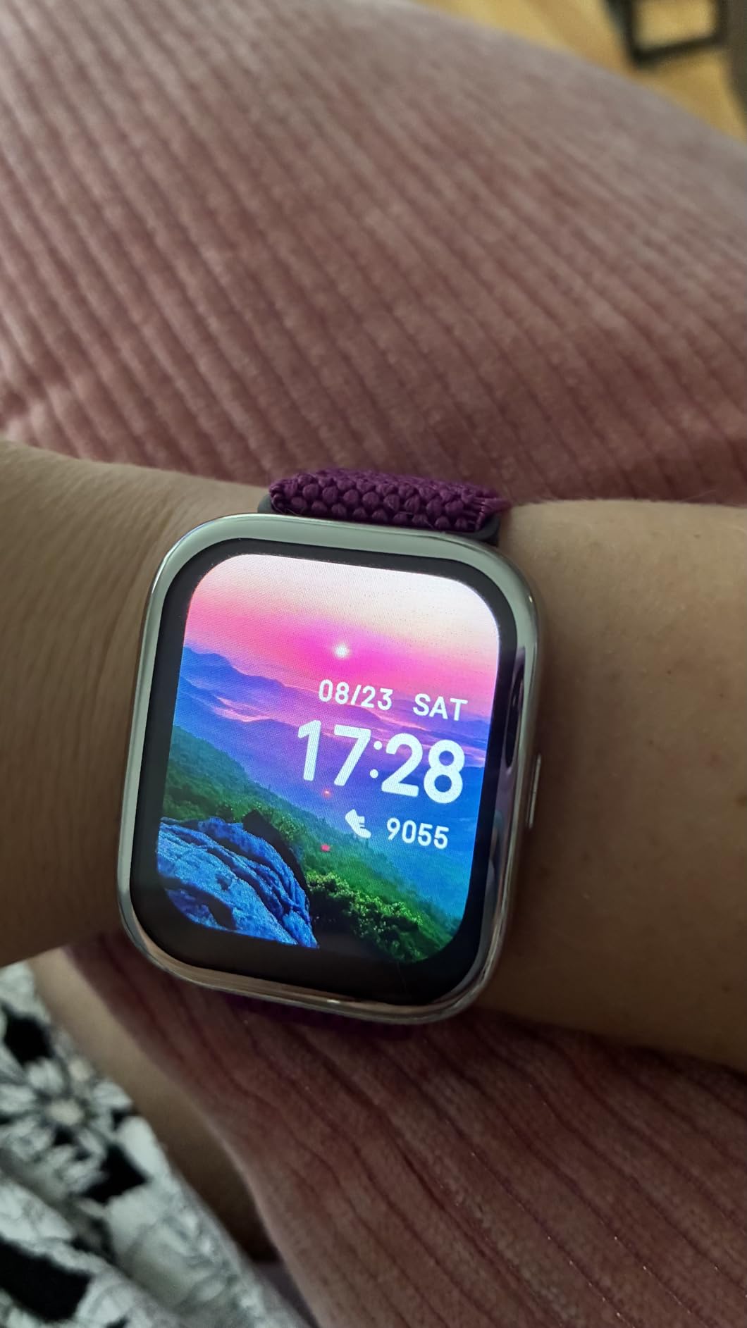 Amazfit Bip 5 Smart Watch 46mm, GPS, Amazon Alexa Built-in, Bluetooth Calling, 10-Day Battery, Heart-Rate & VO2 Max, Sleep Health Monitoring, AI Fitness Tracker App, for Android & iPhone, Black - Customer Photo 1