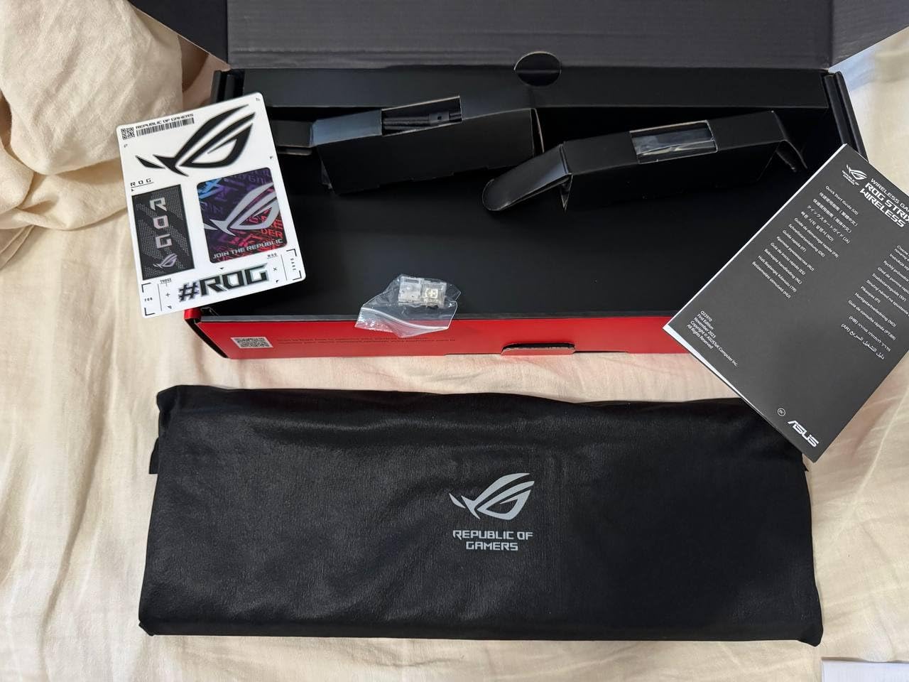 ASUS ROG Strix Scope II 96 Wireless Mechanical Gaming Keyboard – 96% Full-Size, Tri-Mode Connectivity, Hot Swappable Pre-lubed ROG NX Snow Linear Switches, PBT Keycaps, RGB, PC/Mac Support-Black - Customer Photo 5