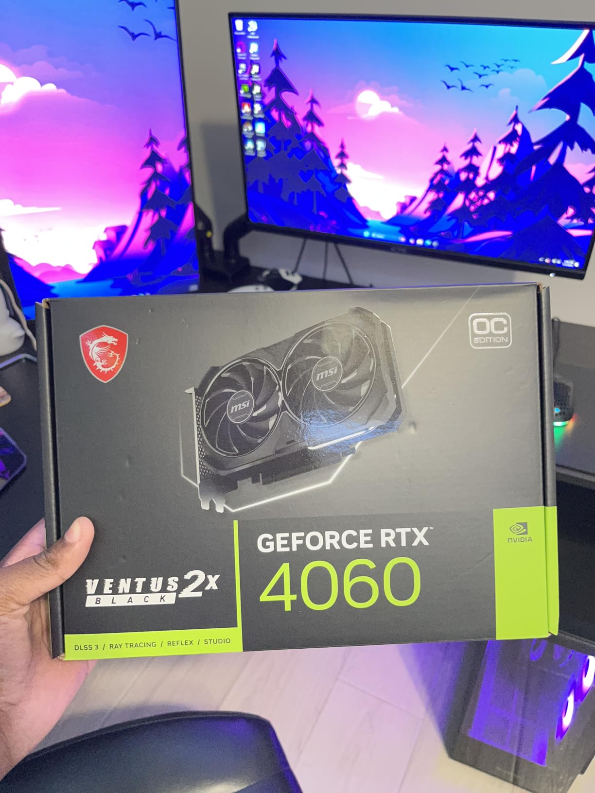 MSI GeForce RTX 4060 Ventus 2X Black 8G OC Gaming Graphics Card - 8GB GDDR6X, PCI Express Gen 4, 128-bit, 3X DP v 1.4a, HDMI 2.1a (Supports 4K & 8K HDR) Customer Review MSI GeForce RTX 4060 Ventus 2X Black 8G OC Gaming Graphics Card - 8GB GDDR6X, PCI Express Gen 4, 128-bit, 3X DP v 1.4a, HDMI 2.1a (Supports 4K & 8K HDR) - Customer Photo 1