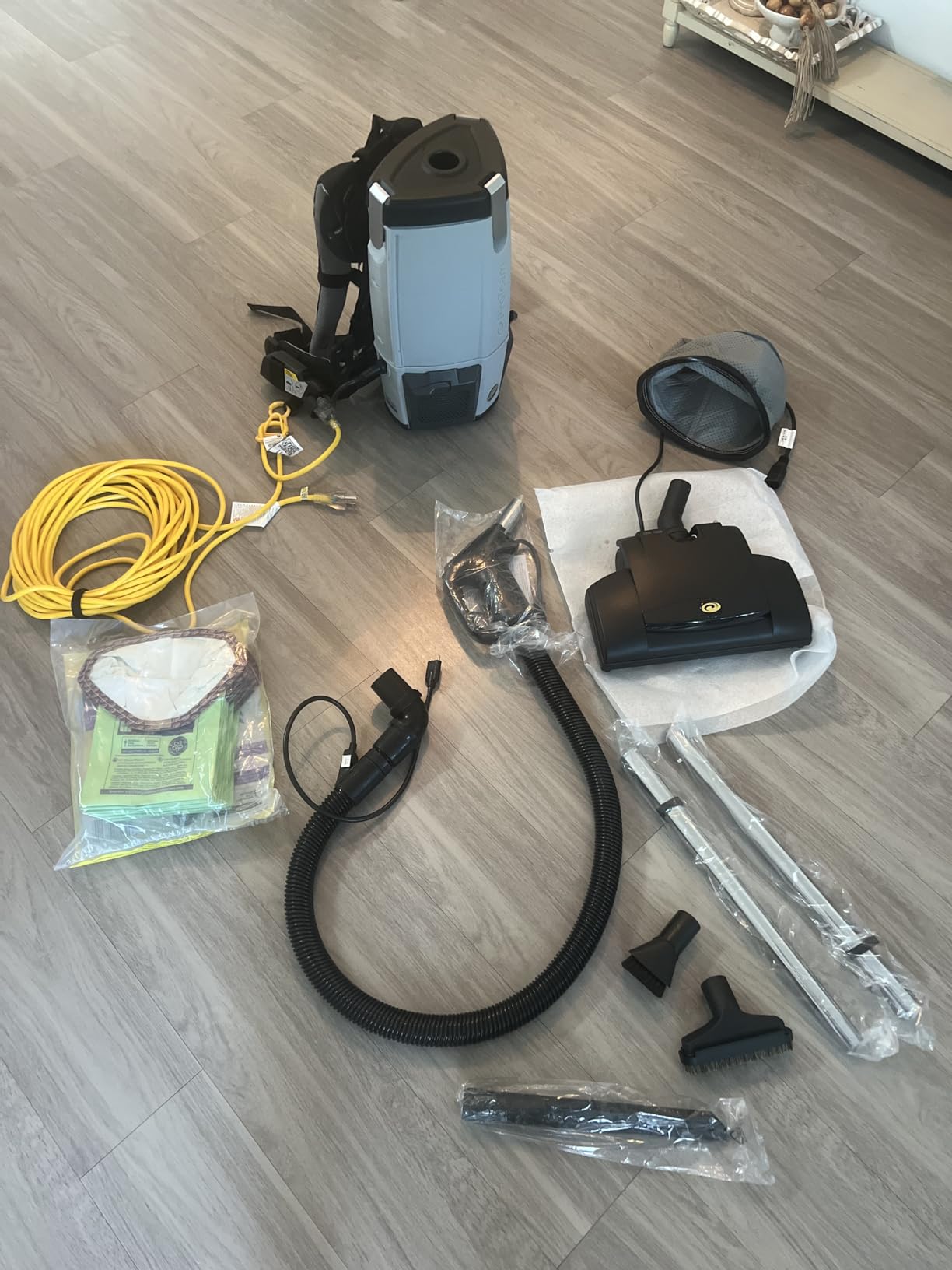 ProTeam ProVac FS 6 Commercial Backpack Vacuum with ProBlade Hard Surface and Carpet Tool Kit, 6 qt. - Customer Photo 1