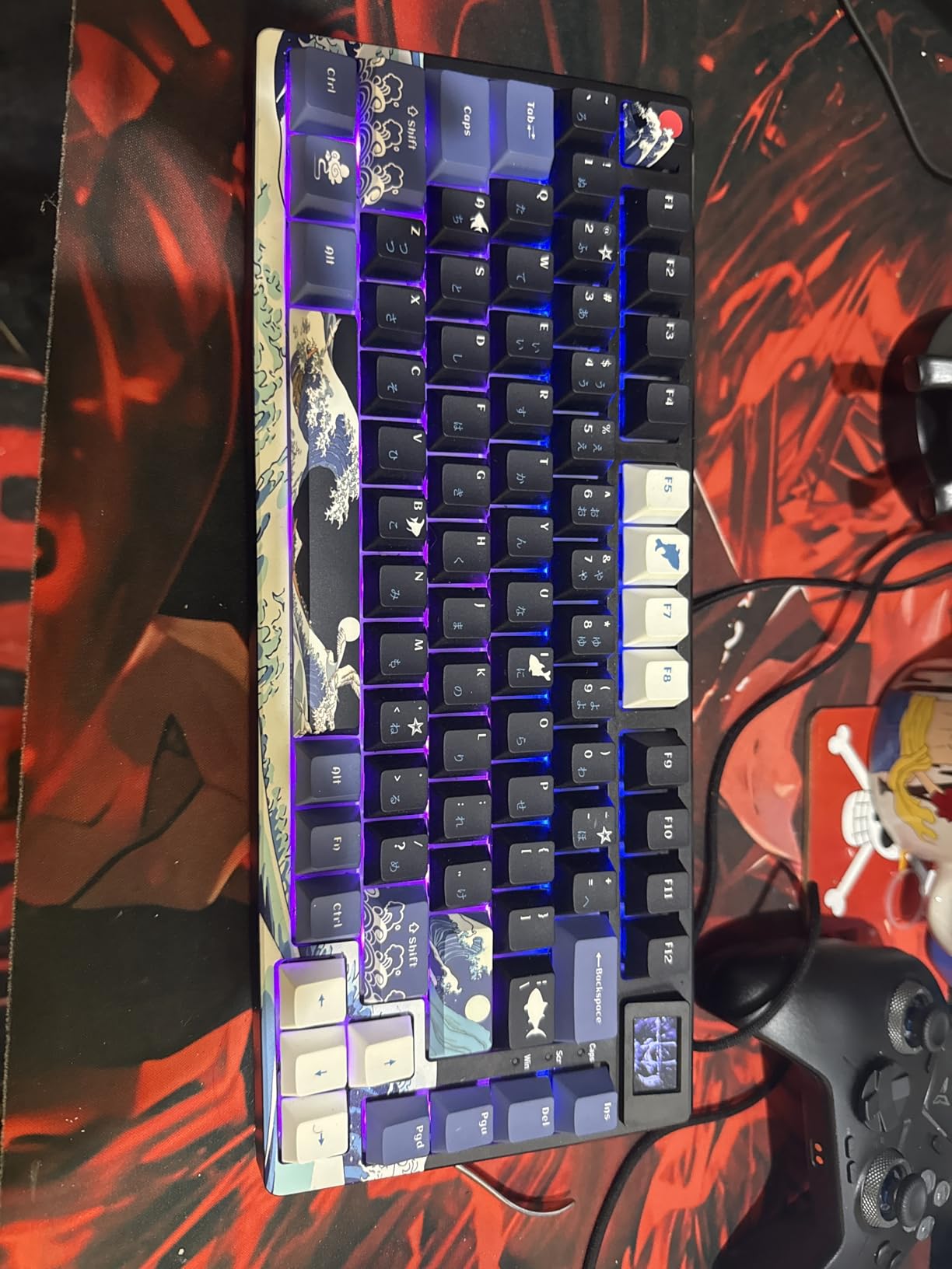 Womier S-K80 75% Keyboard with Color Multimedia Display Mechanical Gaming Keyboard, Wired Hot Swappable Gasket Mount RGB Custom Key Board, Pre-lubed Stabilizer for Mac/Win, Black Kanagawa Customer Review Womier S-K80 75% Keyboard with Color Multimedia Display Mechanical Gaming Keyboard, Wired Hot Swappable Gasket Mount RGB Custom Key Board, Pre-lubed Stabilizer for Mac/Win, Black Kanagawa - Customer Photo 1