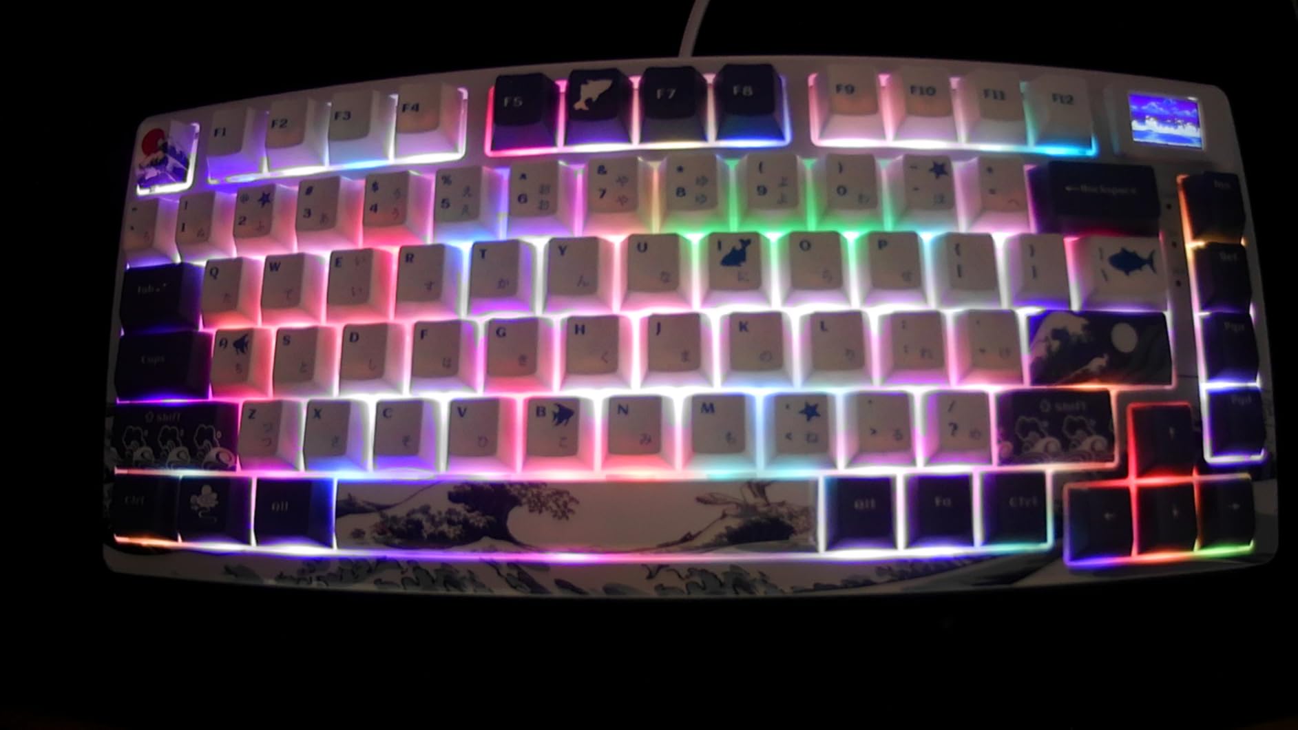 Womier S-K80 75% Keyboard with Color Multimedia Display Mechanical Gaming Keyboard, Wired Hot Swappable Gasket Mount RGB Custom Key Board, Pre-lubed Stabilizer for Mac/Win, Black Kanagawa Customer Review Womier S-K80 75% Keyboard with Color Multimedia Display Mechanical Gaming Keyboard, Wired Hot Swappable Gasket Mount RGB Custom Key Board, Pre-lubed Stabilizer for Mac/Win, Black Kanagawa - Customer Photo 2