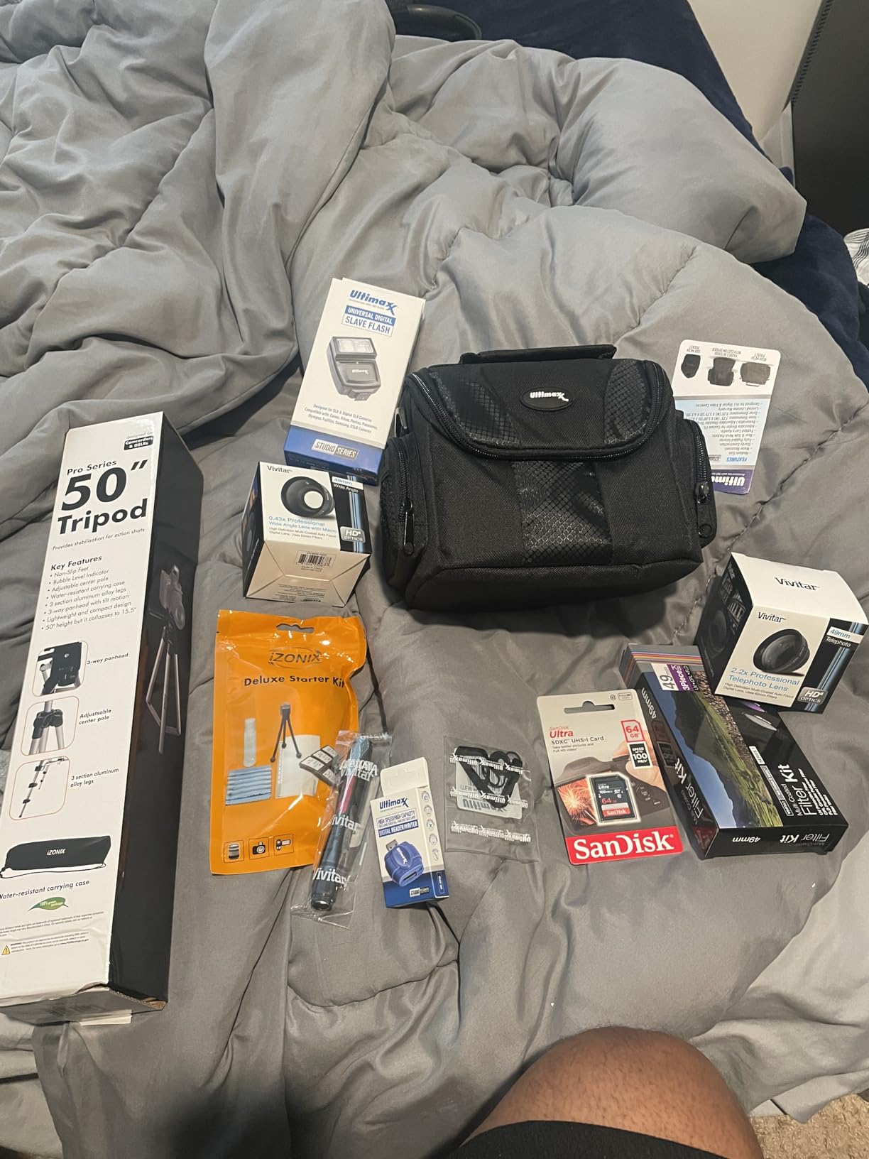 Canon EOS R100 Mirrorless Camera w/RF-S 18-45mm f/4.5-6.3 STM Lens + Wide Angle & Telephoto Lenses + 64GB Memory + 3pc Filter Kit + Case + Flash + Tripod - Customer Photo 1