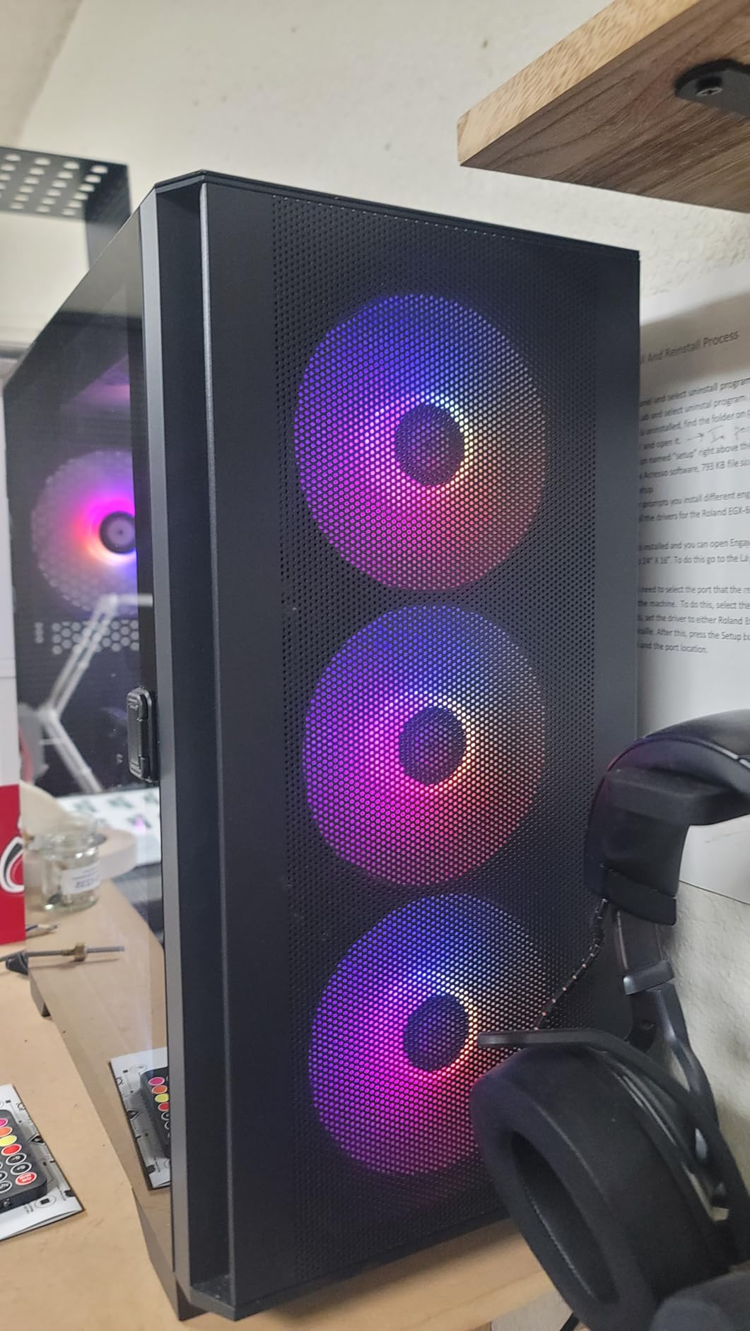 Montech AIR 903 MAX, E-ATX Mid Tower Case, High Airflow, 3X 140mm ARGB PWM & 1x 140mm PWM Fans Pre-Installed, Tempered Glass Side Panel, Mesh Front, Type-C, Support 4090 GPUs, Black Customer Review Montech AIR 903 MAX, E-ATX Mid Tower Case, High Airflow, 3X 140mm ARGB PWM & 1x 140mm PWM Fans Pre-Installed, Tempered Glass Side Panel, Mesh Front, Type-C, Support 4090 GPUs, Black - Customer Photo 1