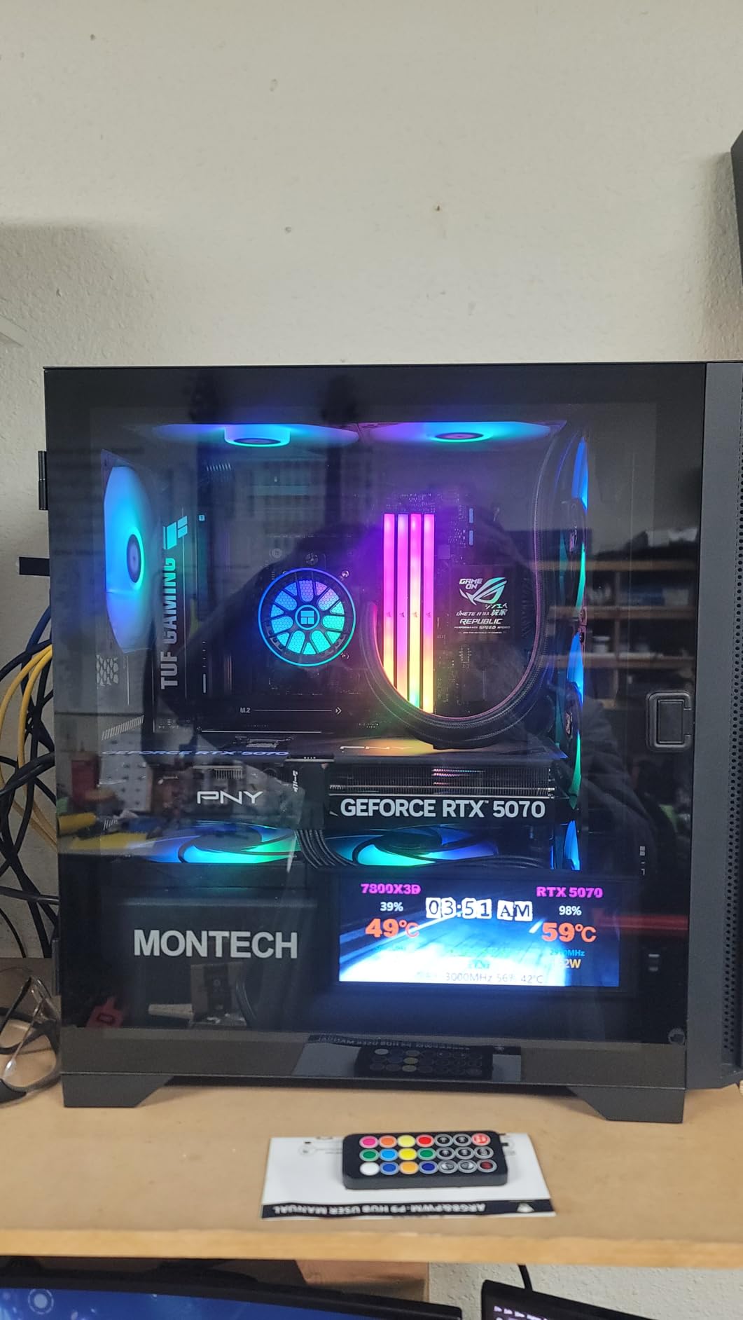 Montech AIR 903 MAX, E-ATX Mid Tower Case, High Airflow, 3X 140mm ARGB PWM & 1x 140mm PWM Fans Pre-Installed, Tempered Glass Side Panel, Mesh Front, Type-C, Support 4090 GPUs, Black Customer Review Montech AIR 903 MAX, E-ATX Mid Tower Case, High Airflow, 3X 140mm ARGB PWM & 1x 140mm PWM Fans Pre-Installed, Tempered Glass Side Panel, Mesh Front, Type-C, Support 4090 GPUs, Black - Customer Photo 2