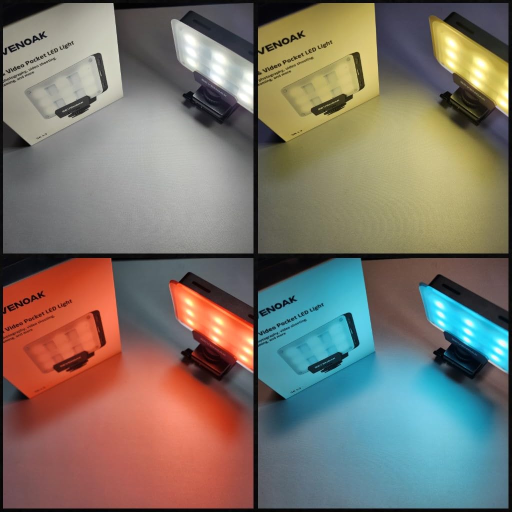 Sevenoak SK-L3 RGB Video Light, Built-in 1800mAh Rechargeable Battery for Professional DSLR Cameras, Photo Video, 9 Lamp LED Camera Light 4 Full Colors, CRI≥95 5500-6000K LED Video Light Panel (Black) Customer Review Sevenoak SK-L3 RGB Video Light, Built-in 1800mAh Rechargeable Battery for Professional DSLR Cameras, Photo Video, 9 Lamp LED Camera Light 4 Full Colors, CRI≥95 5500-6000K LED Video Light Panel (Black) - Customer Photo 1