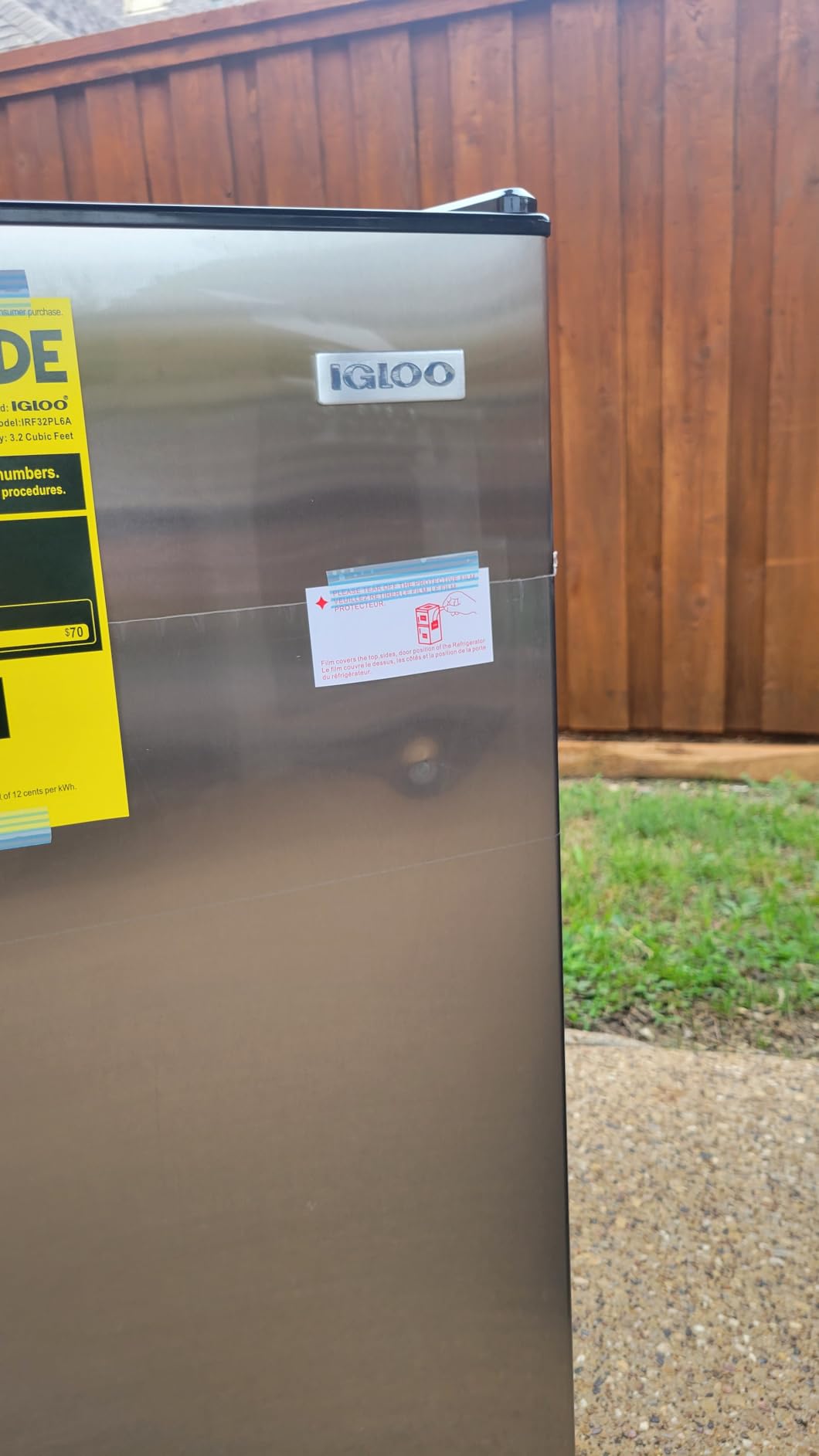 Igloo 3.2 Cu.Ft. Single Door Compact Refrigerator with Freezer - Slide Out Glass Shelf, Perfect for Homes, Offices, Dorms - Black - Customer Photo 4