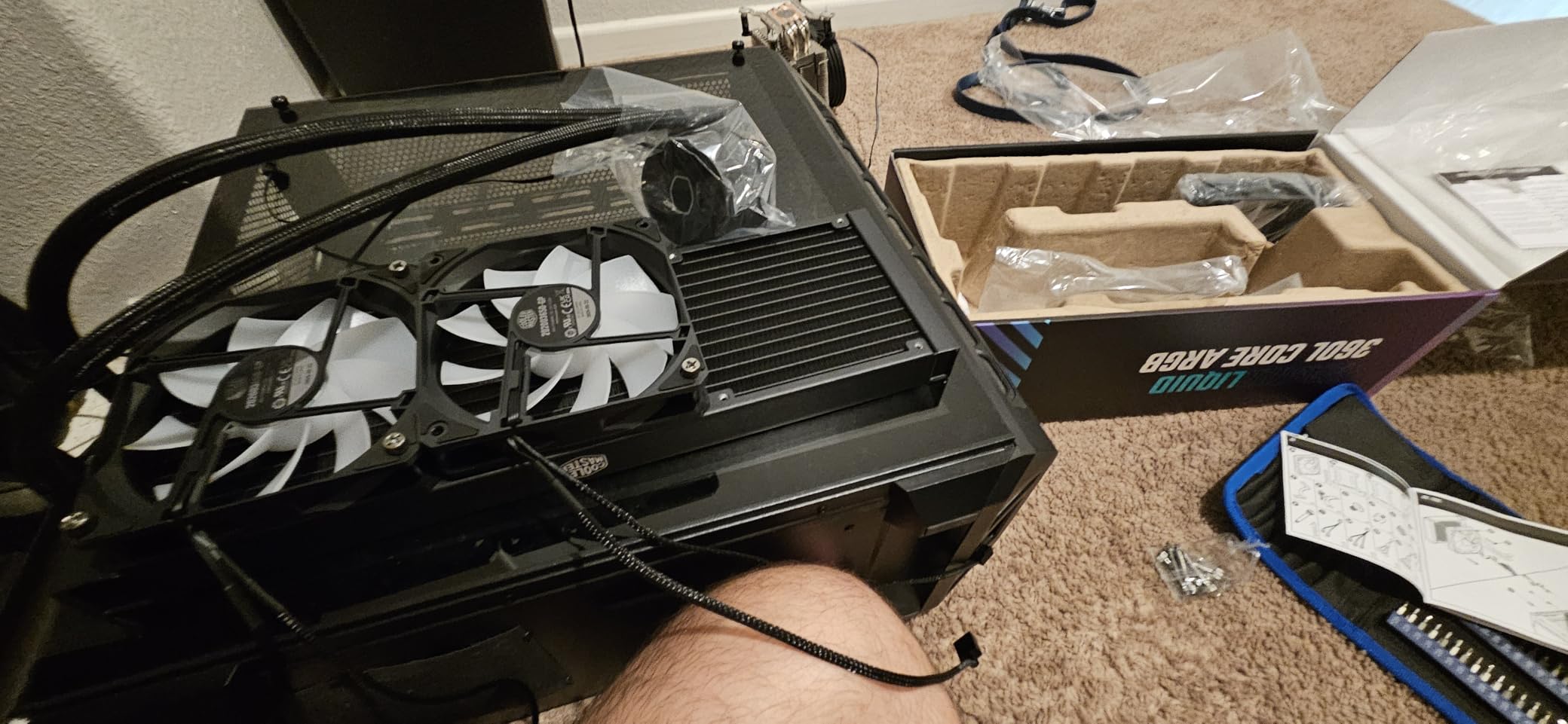 Cooler Master 120L Core Close-Loop AIO Liquid Cooler, R7|i5 Gen S Dual Chamber Pump, 120mm PWM, 120mm Radiator, White Lighting, AMD Ryzen AM5|4, Intel LGA 1851|1700 Platform - Customer Photo 1