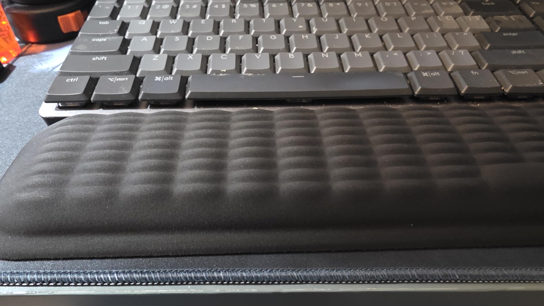 MEKASS Ergonomic Wrist Rest for Keyboard and Mouse, Soft Memory Foam Keyboard Wrist Rest Set with Non-Slip Silicone Base, Easy Typing, Pain Relief, Comfort for Office, Work, Gaming (Classic Black) Customer Review MEKASS Ergonomic Wrist Rest for Keyboard and Mouse, Soft Memory Foam Keyboard Wrist Rest Set with Non-Slip Silicone Base, Easy Typing, Pain Relief, Comfort for Office, Work, Gaming (Classic Black) - Customer Photo 4