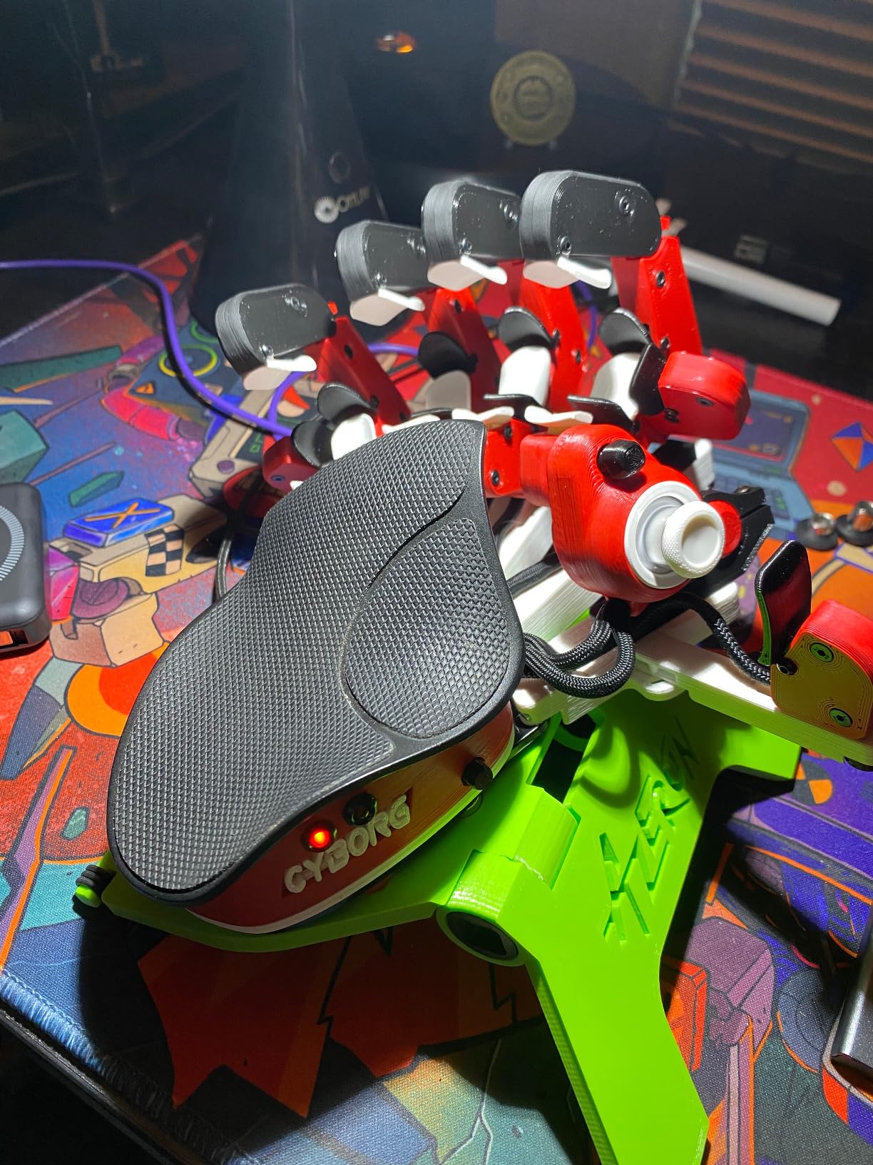 AZERON Cyborg Gaming Keypad – Programmable One Handed Keyboard for PC Gaming – with Analog Thumbstick and 29 Programmable Keys – 3D Printed Keypad – for Righties (Black) Customer Review AZERON Cyborg Gaming Keypad – Programmable One Handed Keyboard for PC Gaming – with Analog Thumbstick and 29 Programmable Keys – 3D Printed Keypad – for Righties (Black) - Customer Photo 1