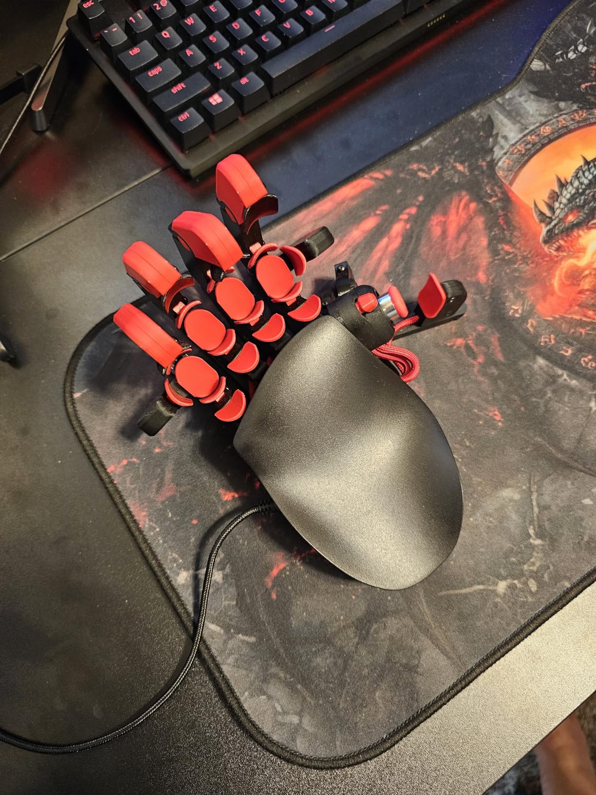 AZERON Cyborg Gaming Keypad – Programmable One Handed Keyboard for PC Gaming – with Analog Thumbstick and 29 Programmable Keys – 3D Printed Keypad – for Righties (Black) Customer Review AZERON Cyborg Gaming Keypad – Programmable One Handed Keyboard for PC Gaming – with Analog Thumbstick and 29 Programmable Keys – 3D Printed Keypad – for Righties (Black) - Customer Photo 3