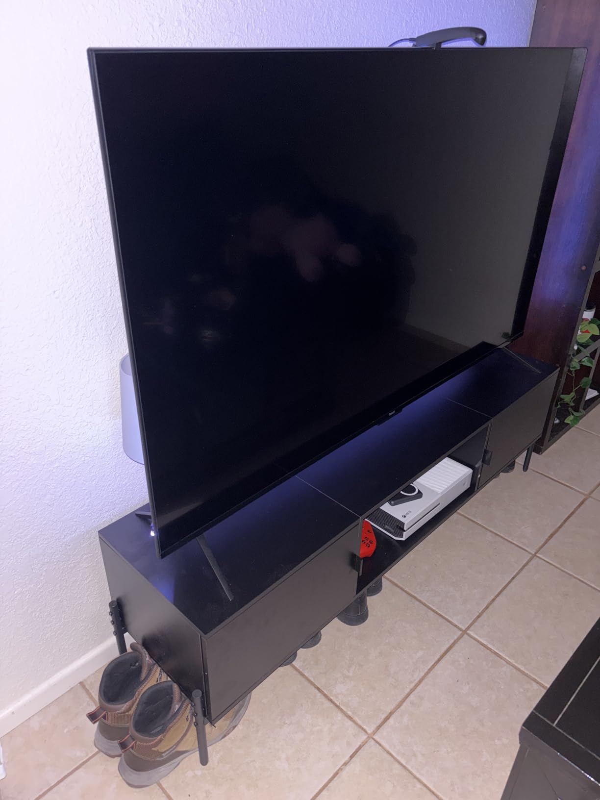 WLIVE Modern TV Stand for 65 Inch TV, Mid Century Entainment Center with Storage, TV Console with Open Shelf and 2 Cabinets for Bedroom and Living Room, TV Cabinet with Metal Legs, Black - Customer Photo 1