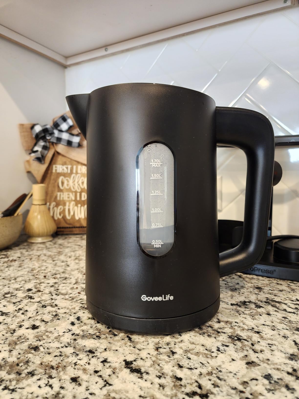 GoveeLife Smart Kettle Temperature Control 1.7L, 1500w WiFi Tea Kettle Electric with LED Indicator Lights, Remotely Control, 2H Keep Warm, 4 Presets Hot Water Boiler for Tea & Coffee & DIY - Customer Photo 1