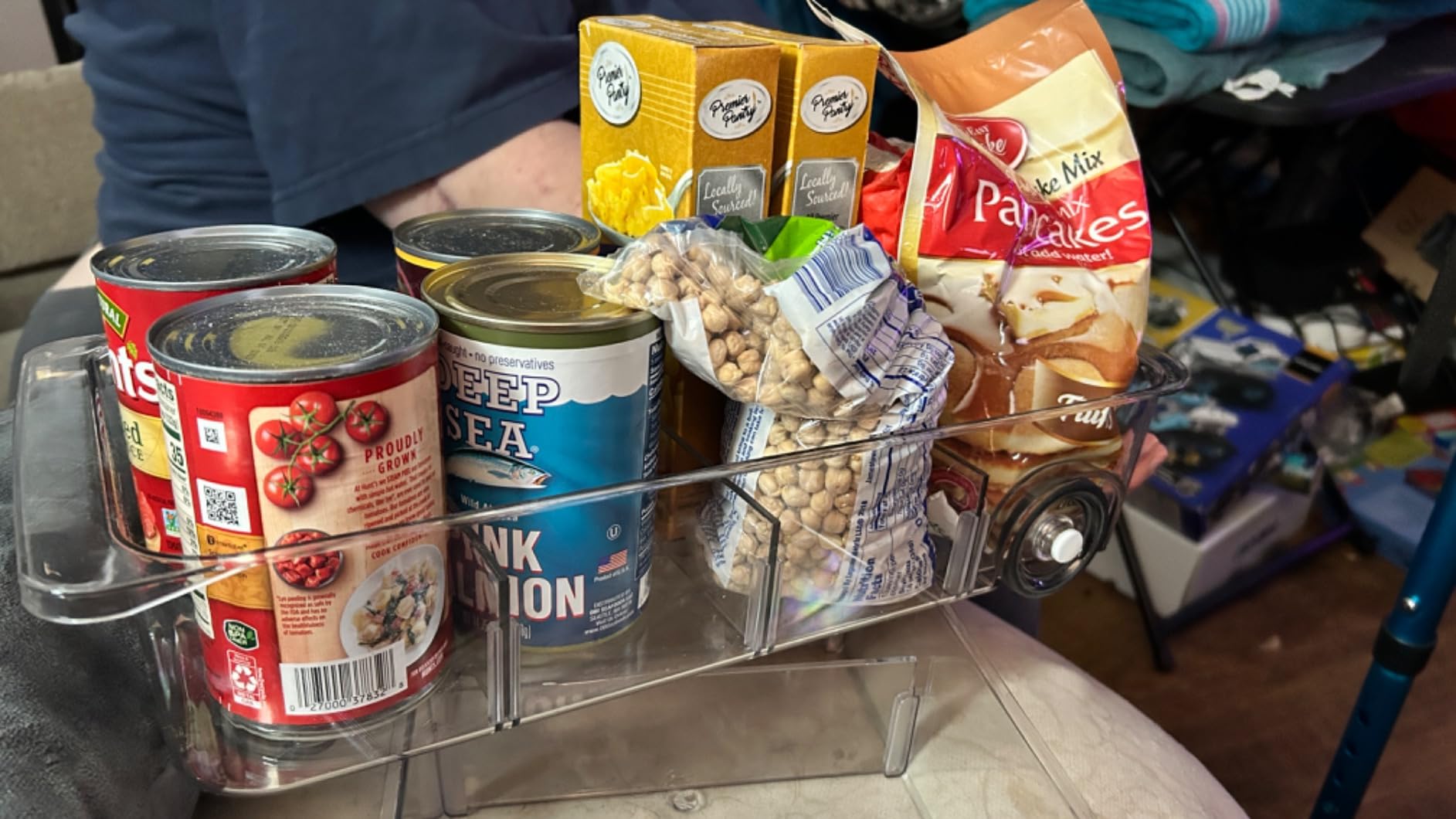 Fridge Organizer Bins With Wheels, 2 Pack Roll Out Refrigerator Organizers And Storage Refrigerator Drawer With Dividers, Upgrade Thick Plastic Pantry Storage Bins, Kitchen Organization - Customer Photo 2