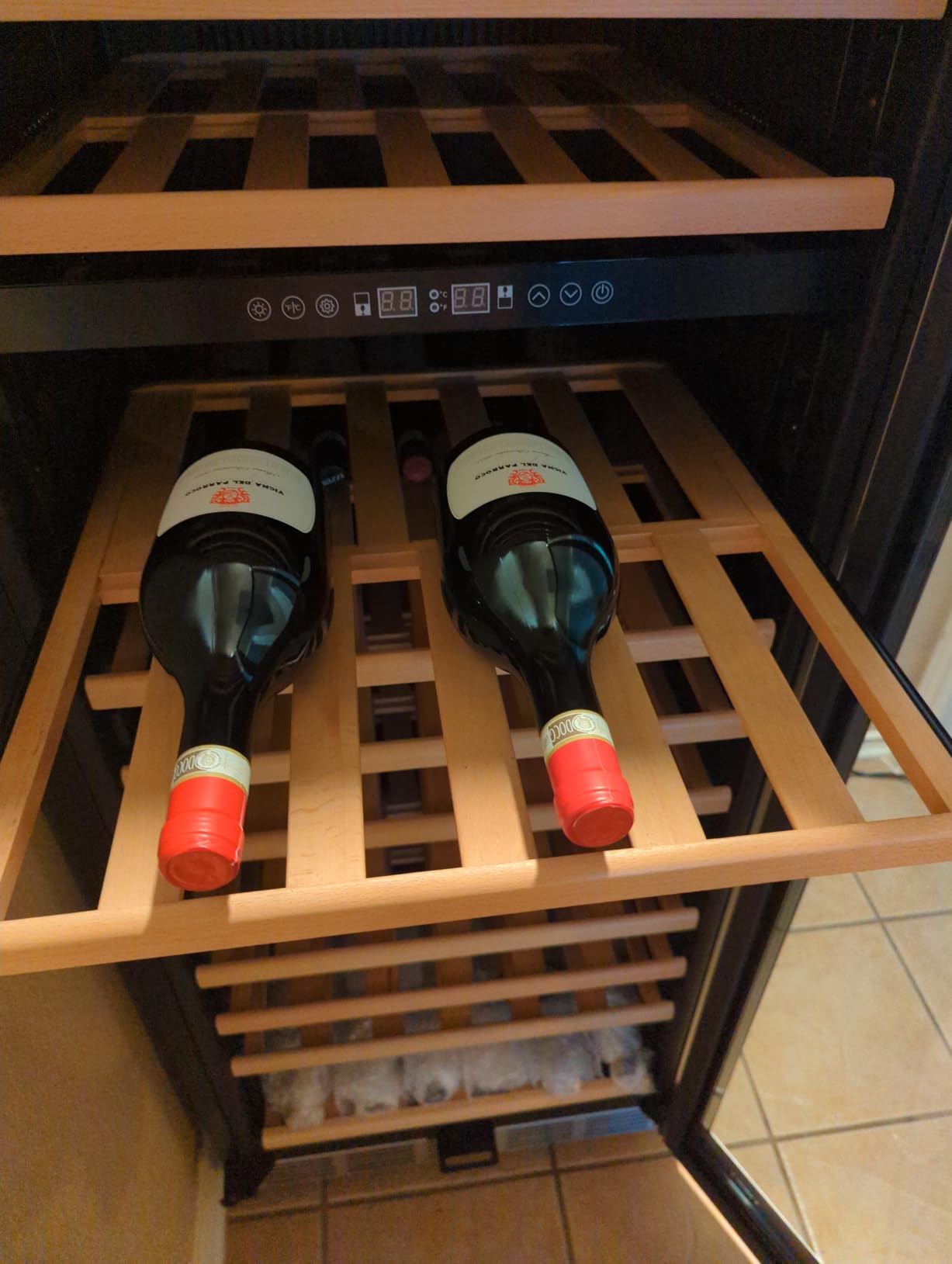Dual Zone Wine Fridge Freestanding 175 Bottle, 24 Inch Large Capacity Built-in Wine Cooler Refrigerator with Upgraded Compressor Cooling and Intelligent Temperature Memory - Customer Photo 5