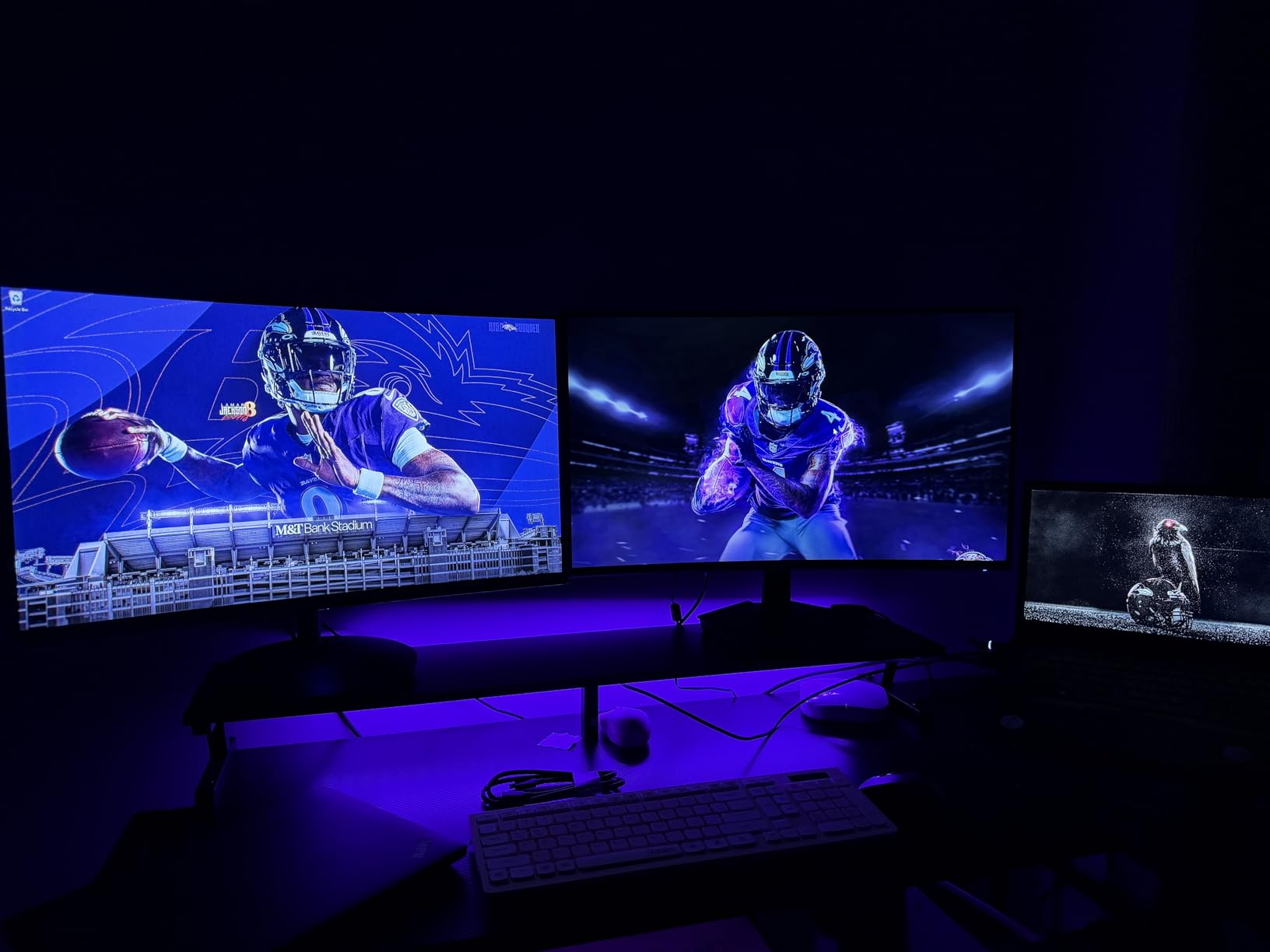 ODK 48 Inch Gaming Desk with USB Charging Ports and LED Lights, Reversible L Shaped Computer Desk with Storage Shelves & Monitor Stand, Corner Gamer Desk Table with Power Outlets, Black - Customer Photo 1