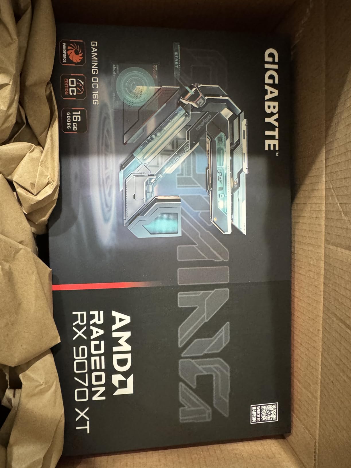 GIGABYTE Radeon RX 7700 XT Gaming OC 12G Graphics Card, 3X WINDFORCE Fans 12GB 192-bit GDDR6, GV-R77XTGAMING OC-12GD Video Card - Customer Photo 1