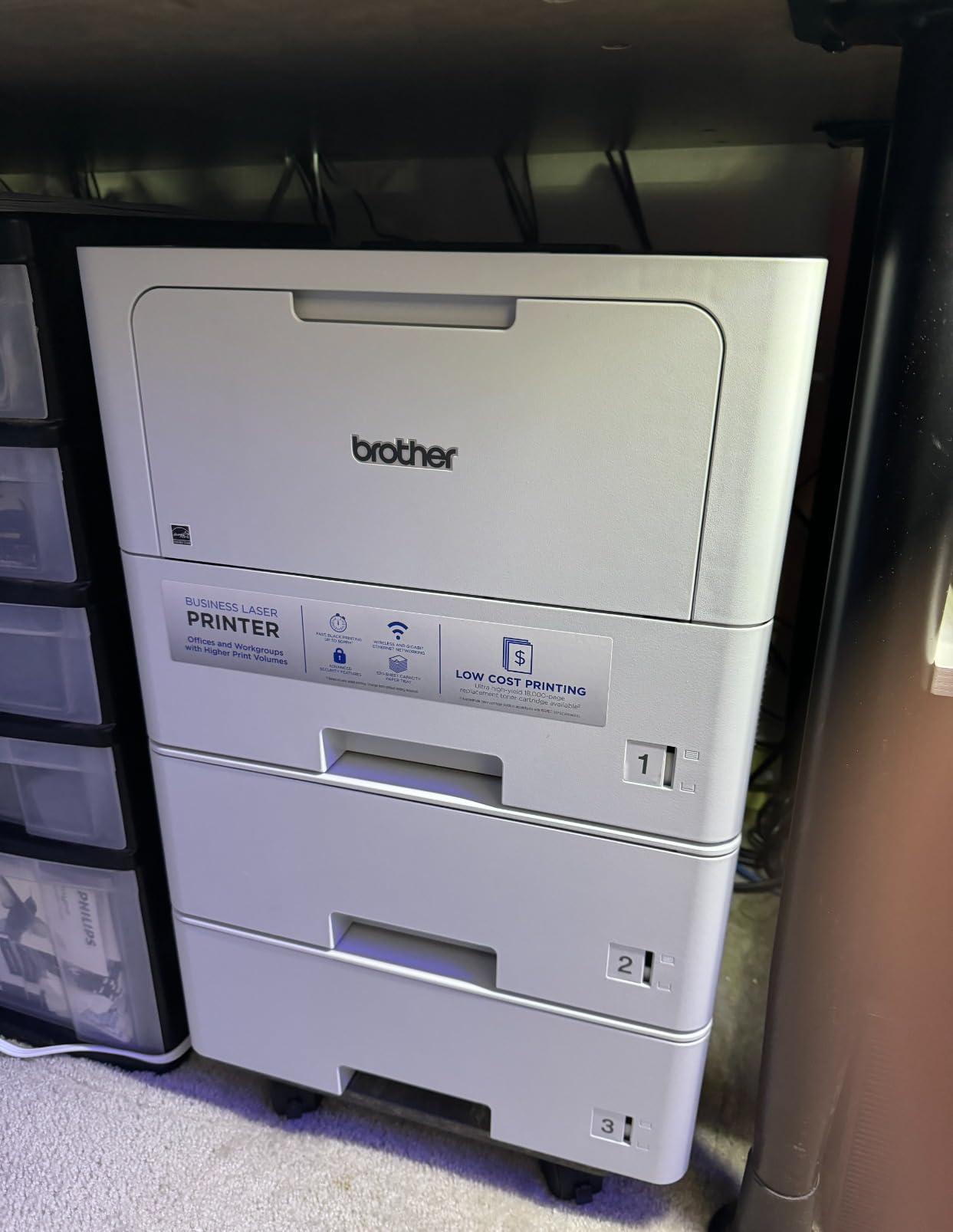 Brother Professional Laser Printer with High-Speed 50 ppm Output, Advanced Security Features, and Wireless Networking for Business, Monochrome Printing with Duplex Capability (HL-6210DW) - Customer Photo 1