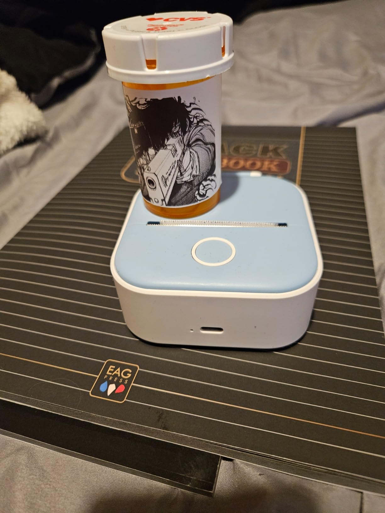 Omezizy T02 Portable Printer Set - Bluetooth Mini Printer with 3 Rolls Paper, Sticker Printer Pocket Printer for Study Notes, DIY, Scrapbook, Memo, List - Customer Photo 1