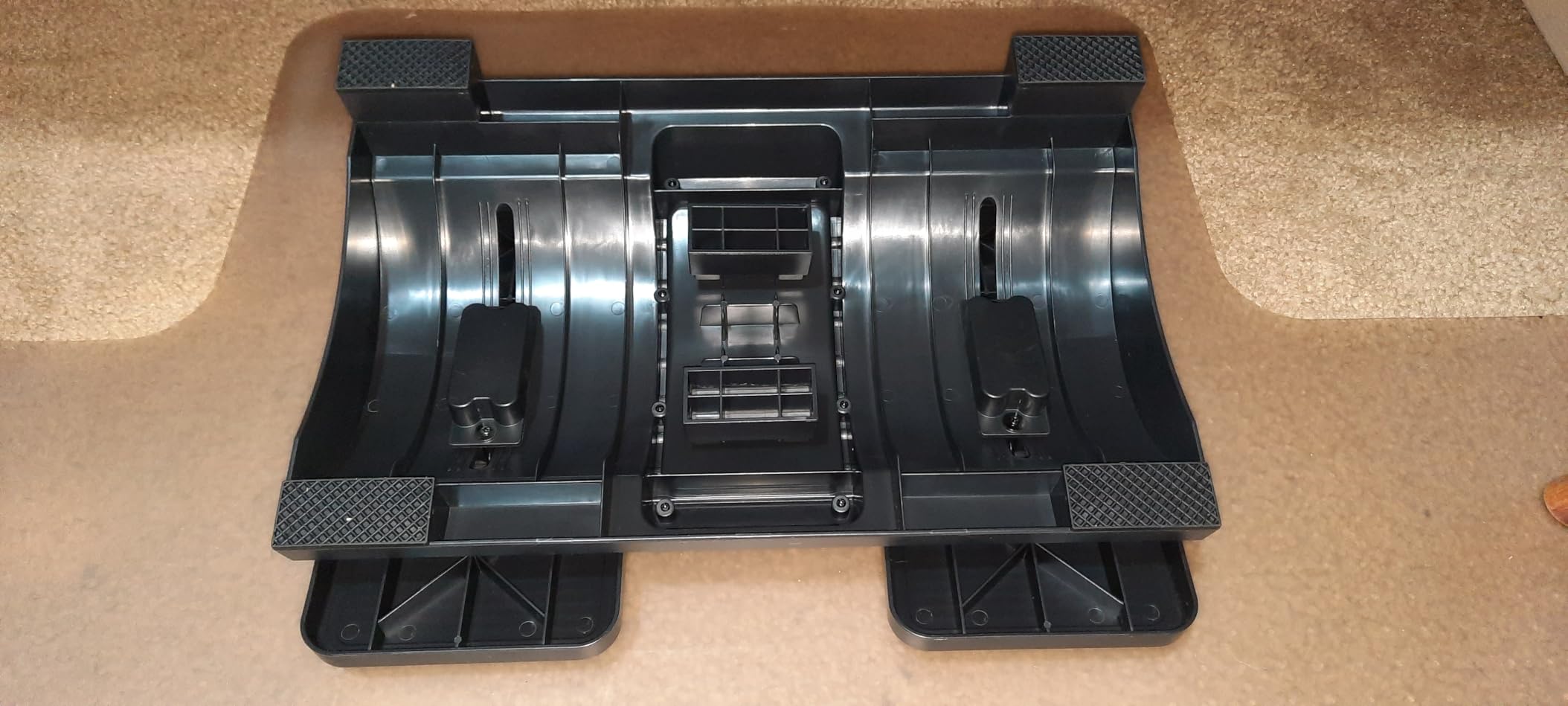 Mount-It! Ergonomic Footrest, Tilt Adjustable Individual Platforms, Height Adjustable Foot Rest with Massage Surface, Under Desk Foot Stool for Office, Leg Support and Improved Posture, Black - Customer Photo 1