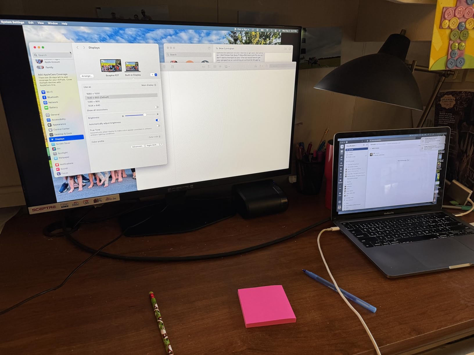 Sceptre New 27-inch Gaming Monitor 100Hz 1ms DisplayPort HDMI x2 100% sRGB AMD FreeSync Build-in Speakers, Eye Care Frameless Machine Black 2024 (E275W-FW100T) - Customer Photo 2