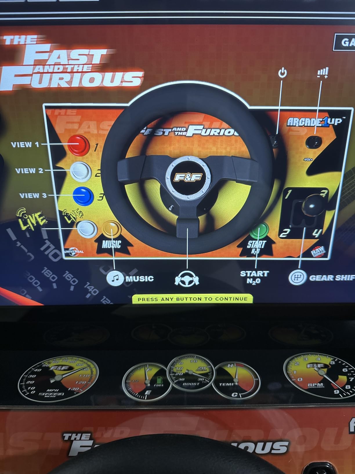 ARCADE1UP The Fast & The Furious Deluxe Arcade Game for Your Home, with 5-Foot-Tall Stand-up Cabinet, 2 Classic Games, and 17-inch LCD Screen - Customer Photo 2